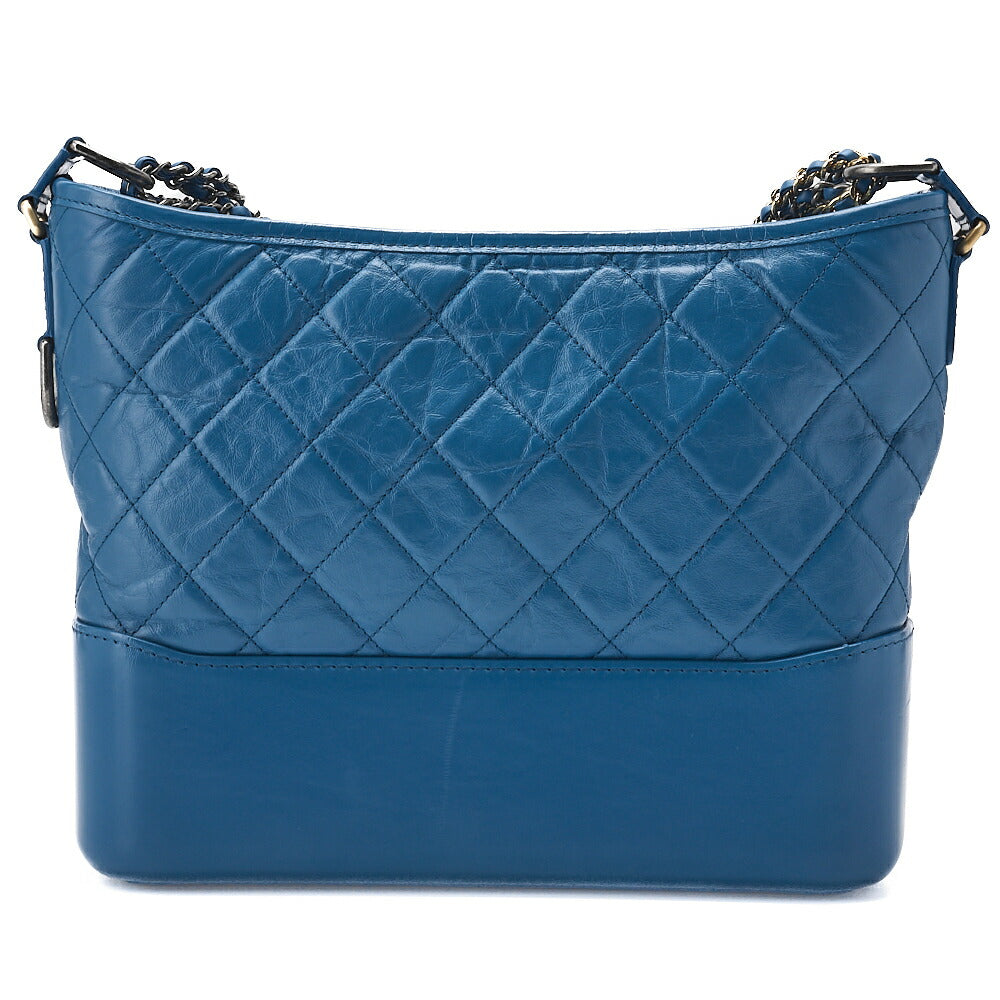 CHANEL Chain Shoulder Bag Matelasse Calf Leather Navy Gold-Tone Hardware Pre-Owned - Vintage La Charme