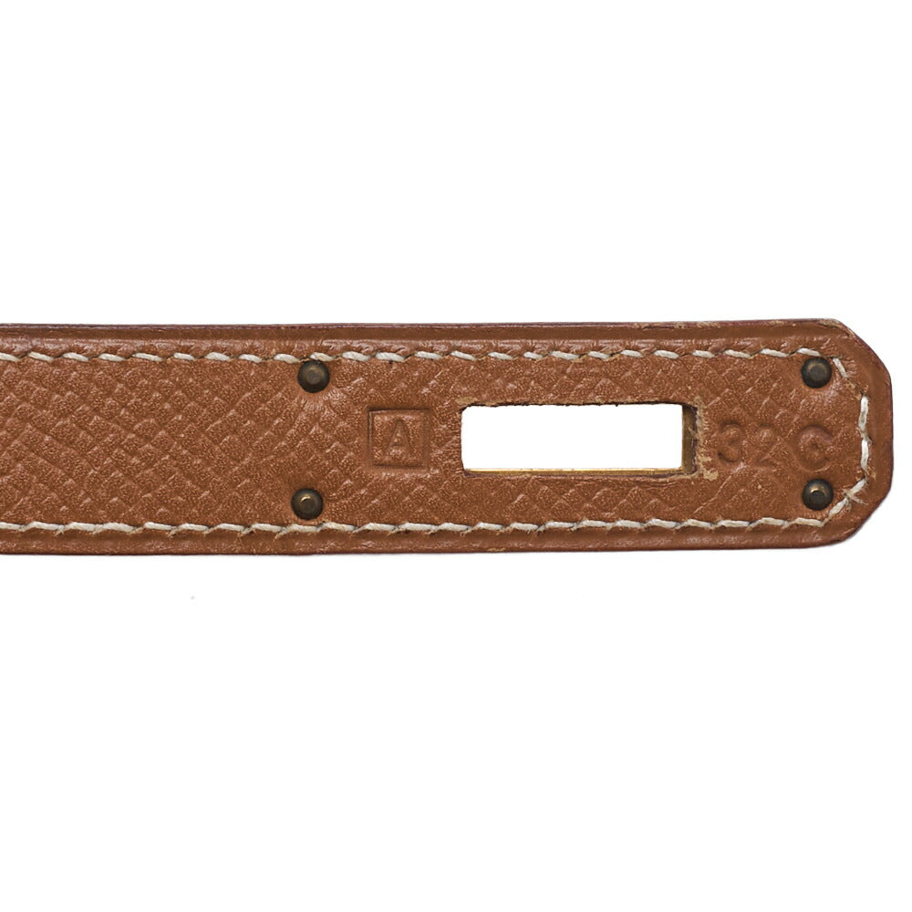 HERMES Kelly 35 2WAY Handbag Kushvel Gold, Gold, Gold-Tone Hardware, Pre-Owned - Vintage La Charme