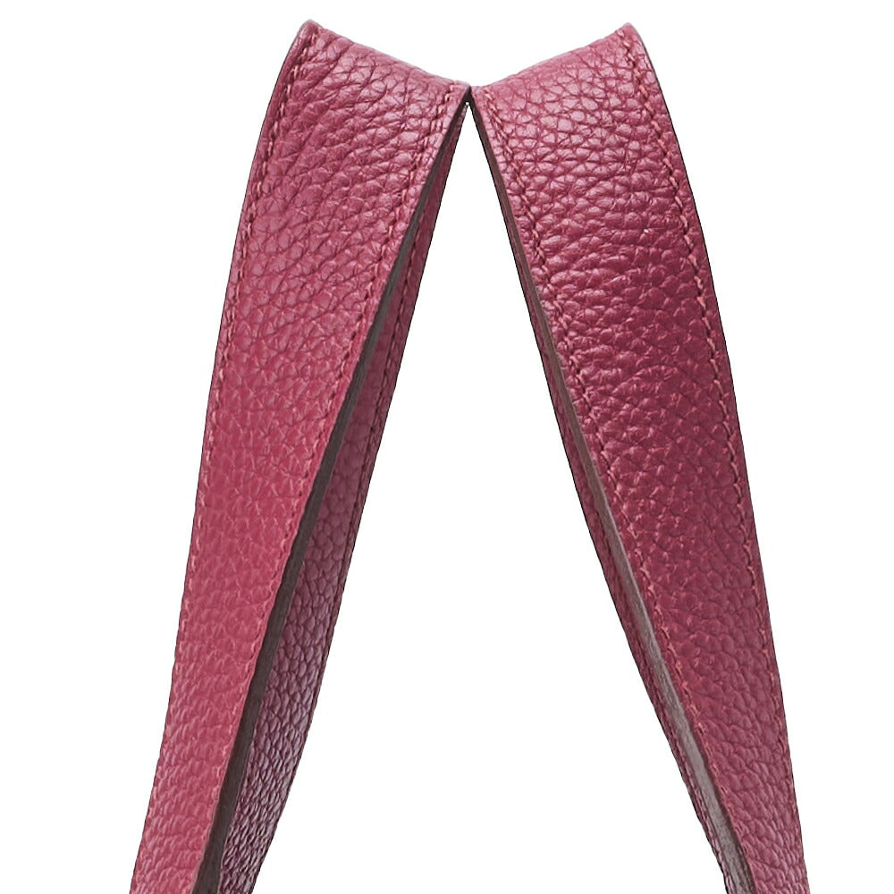 HERMES Picotin Rock MM Handbag Tryon Clemence Ruby Silver-Tone Hardware Pre-Owned - Vintage La Charme