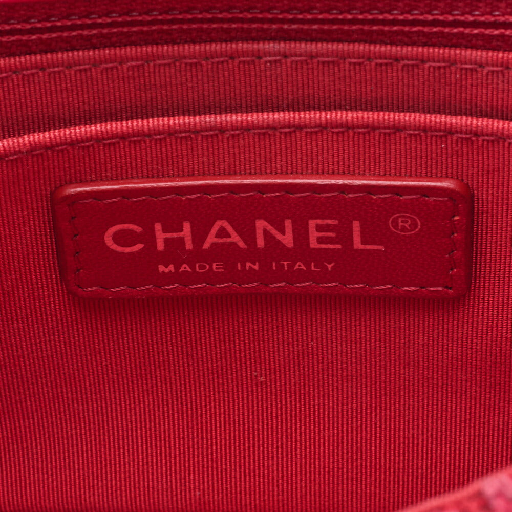 CHANEL Mini Matelasse Turn Lock Chain Shoulder Bag Lambskin Red Silver-Tone Hardware Pre-Owned - Vintage La Charme