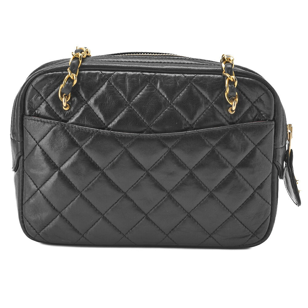 CHANEL Shoulder Tote Bag Matelasse Lambskin Black Gold-Tone Hardware Pre-Owned - Vintage La Charme