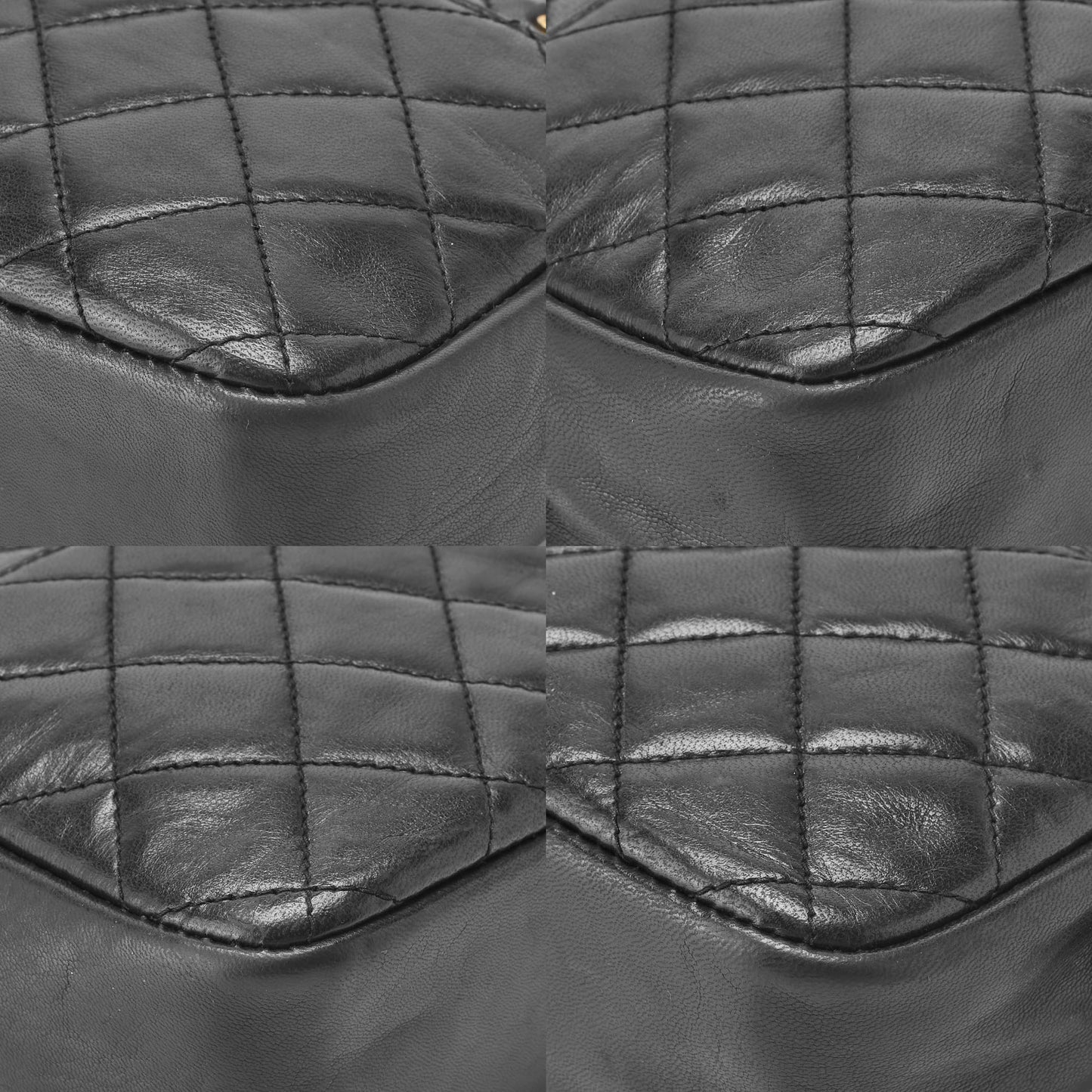 CHANEL Shoulder Tote Bag Matelasse Lambskin Black Gold-Tone Hardware Pre-Owned - Vintage La Charme
