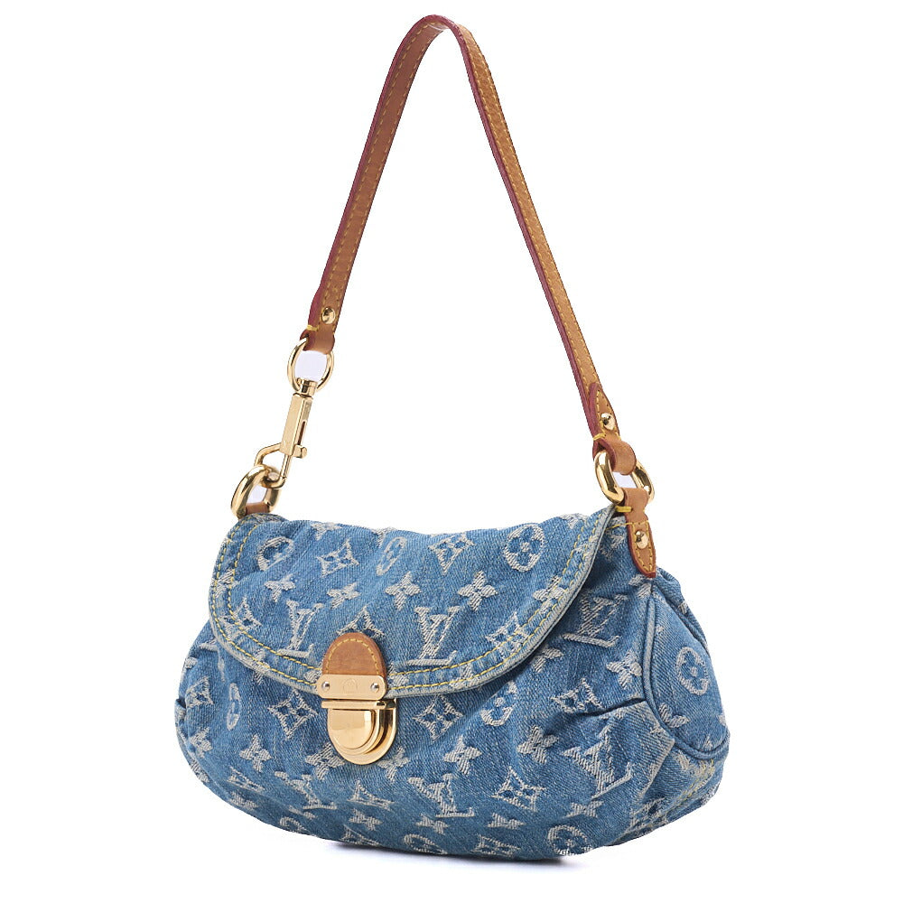 Louis Vuitton Shoulder Bag, Monogram Denim, Mini Preeti, Fuchsia, Gold-Tone Hardware, Pre-Owned - Vintage La Charme