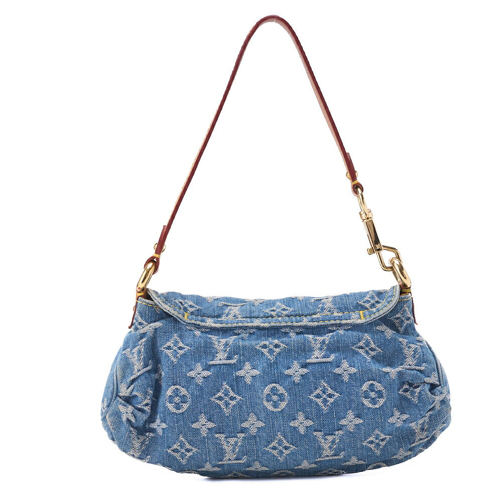 Louis Vuitton Shoulder Bag, Monogram Denim, Mini Preeti, Fuchsia, Gold-Tone Hardware, Pre-Owned - Vintage La Charme