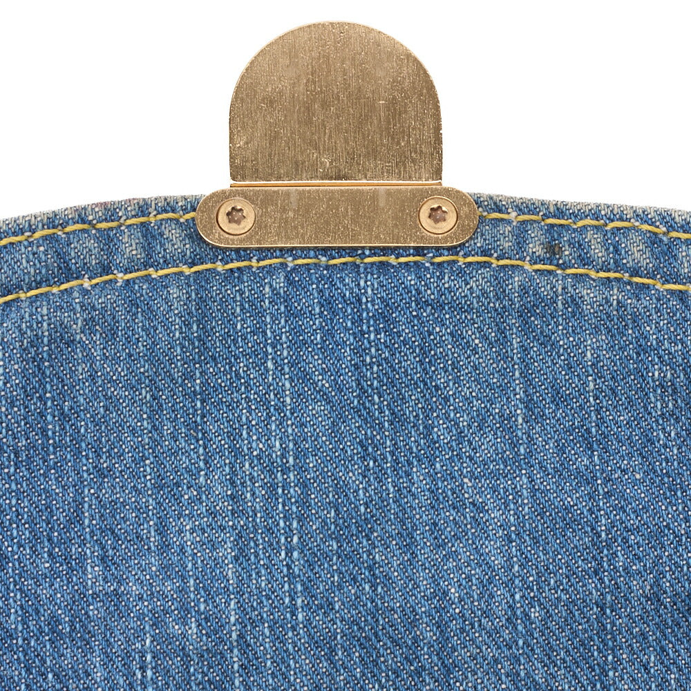 Louis Vuitton Shoulder Bag, Monogram Denim, Mini Preeti, Fuchsia, Gold-Tone Hardware, Pre-Owned - Vintage La Charme