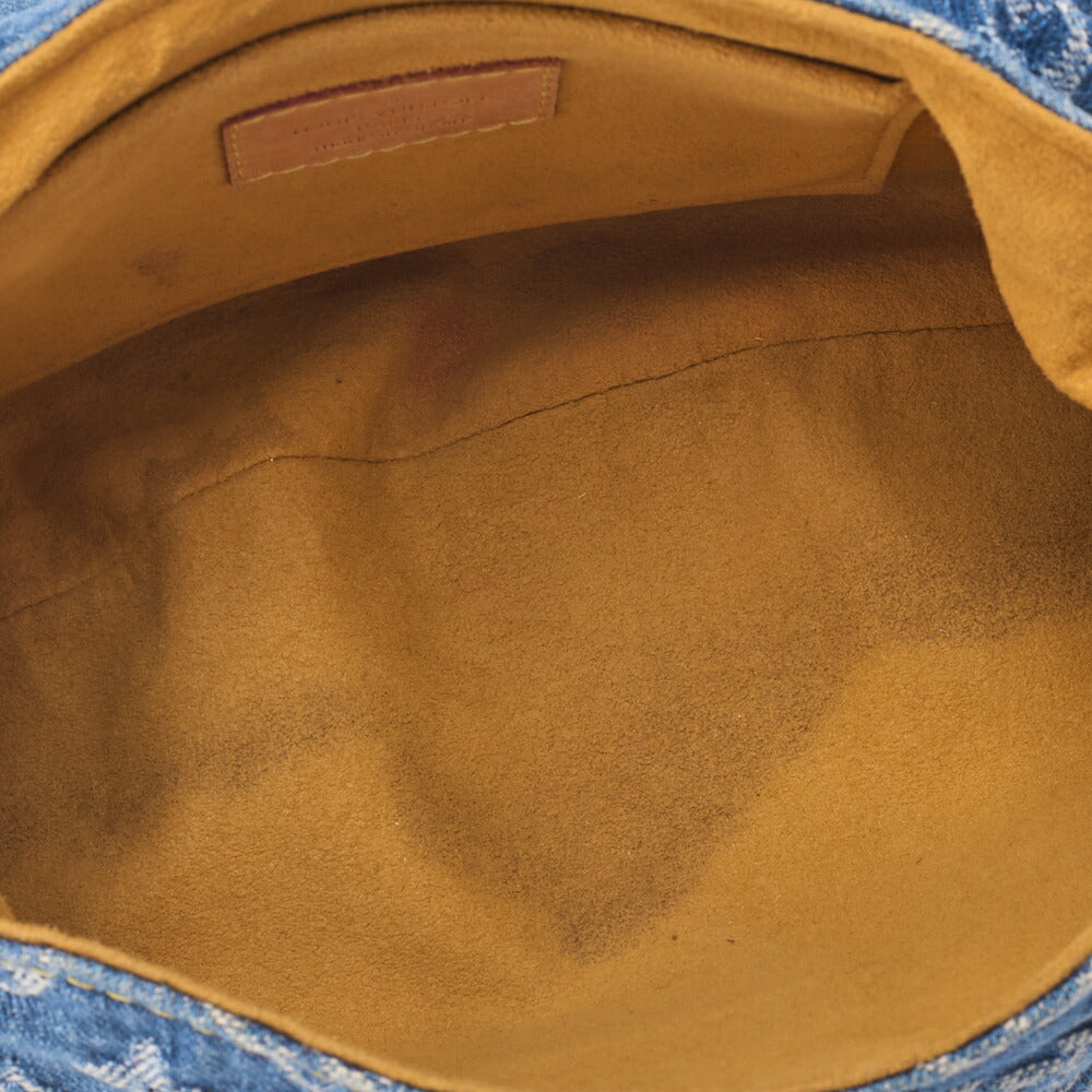 Louis Vuitton Shoulder Bag, Monogram Denim, Mini Preeti, Fuchsia, Gold-Tone Hardware, Pre-Owned - Vintage La Charme