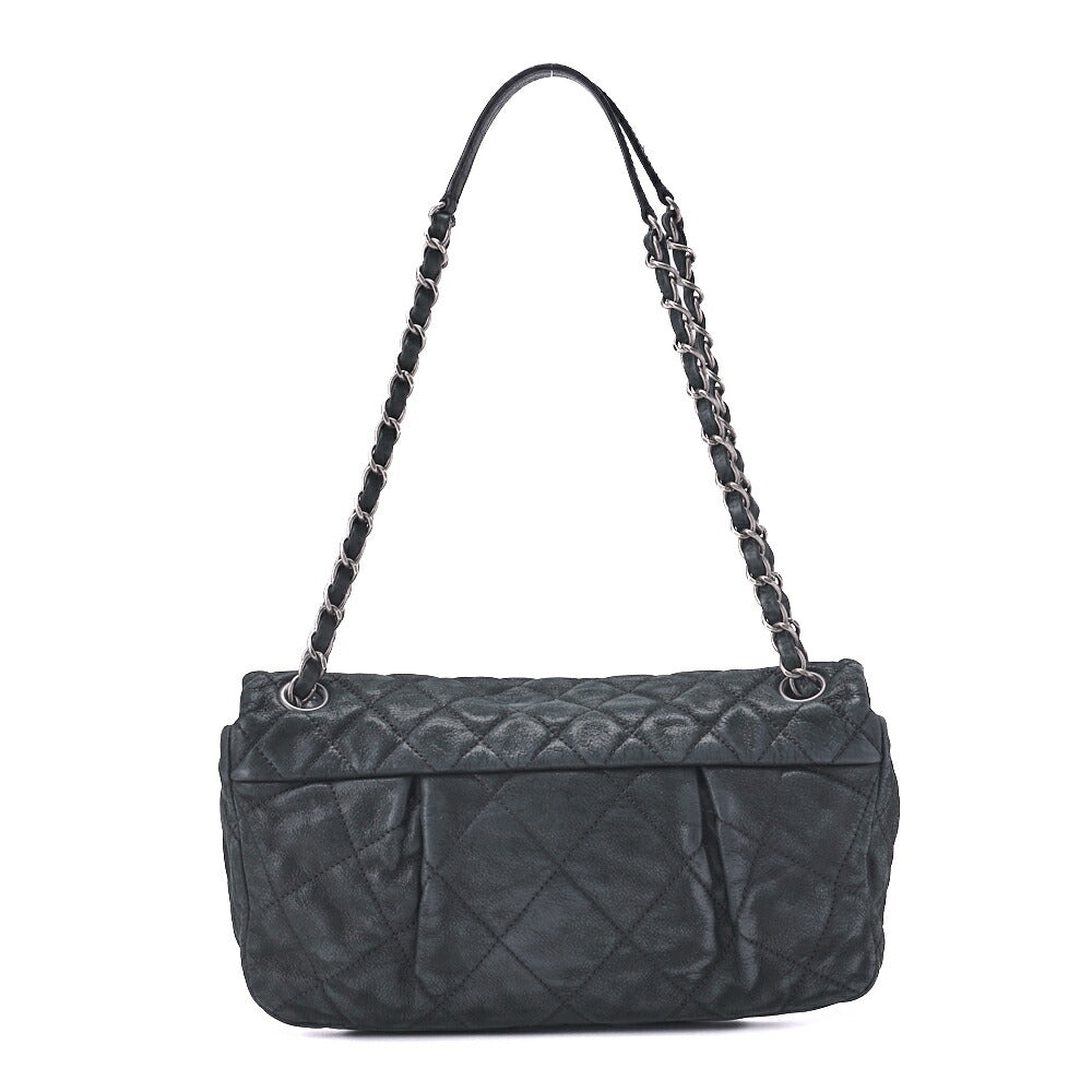 CHANEL Shoulder Tote Bag Matelasse Sparkle Leather Black Silver-Tone Hardware Pre-Owned - Vintage La Charme