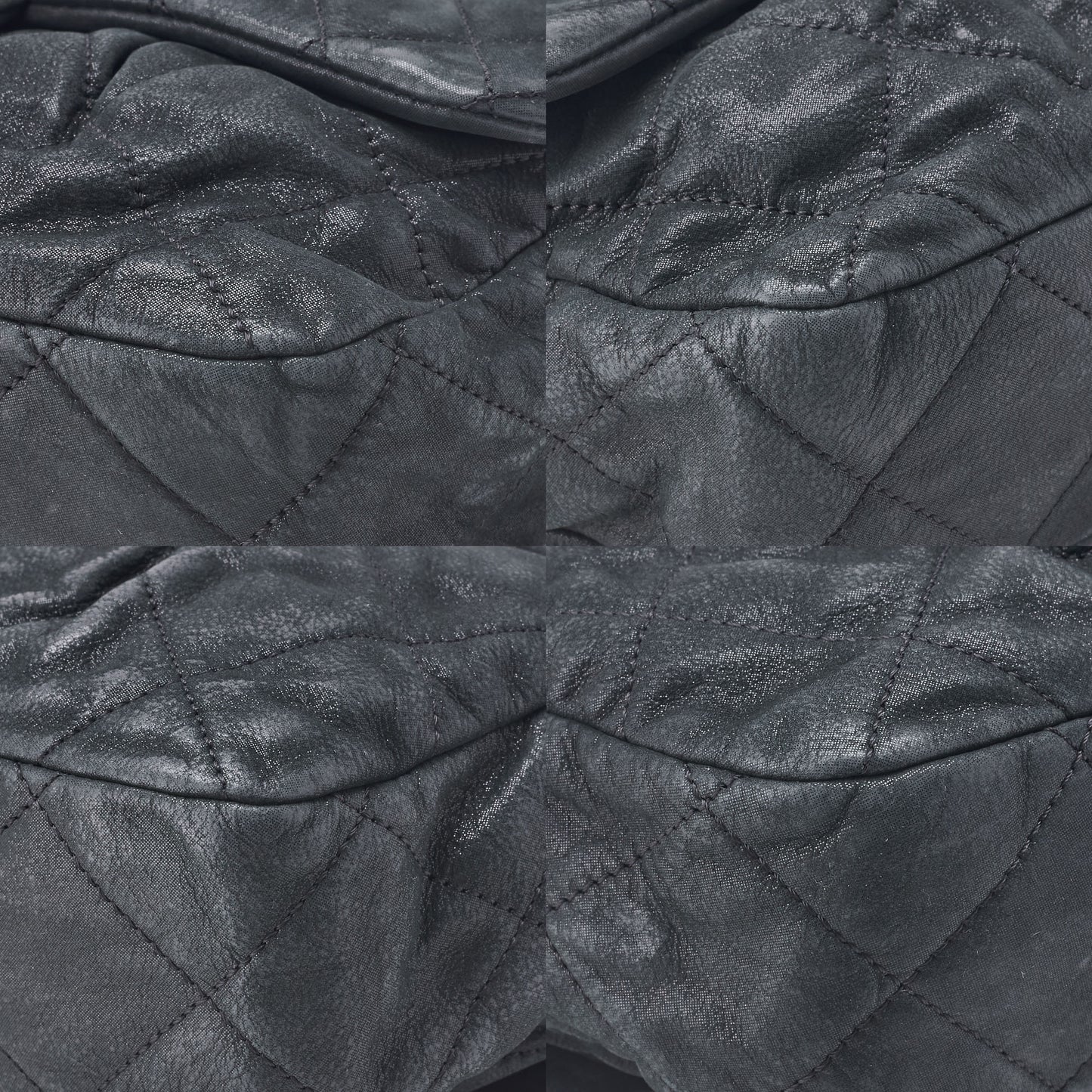 CHANEL Shoulder Tote Bag Matelasse Sparkle Leather Black Silver-Tone Hardware Pre-Owned - Vintage La Charme