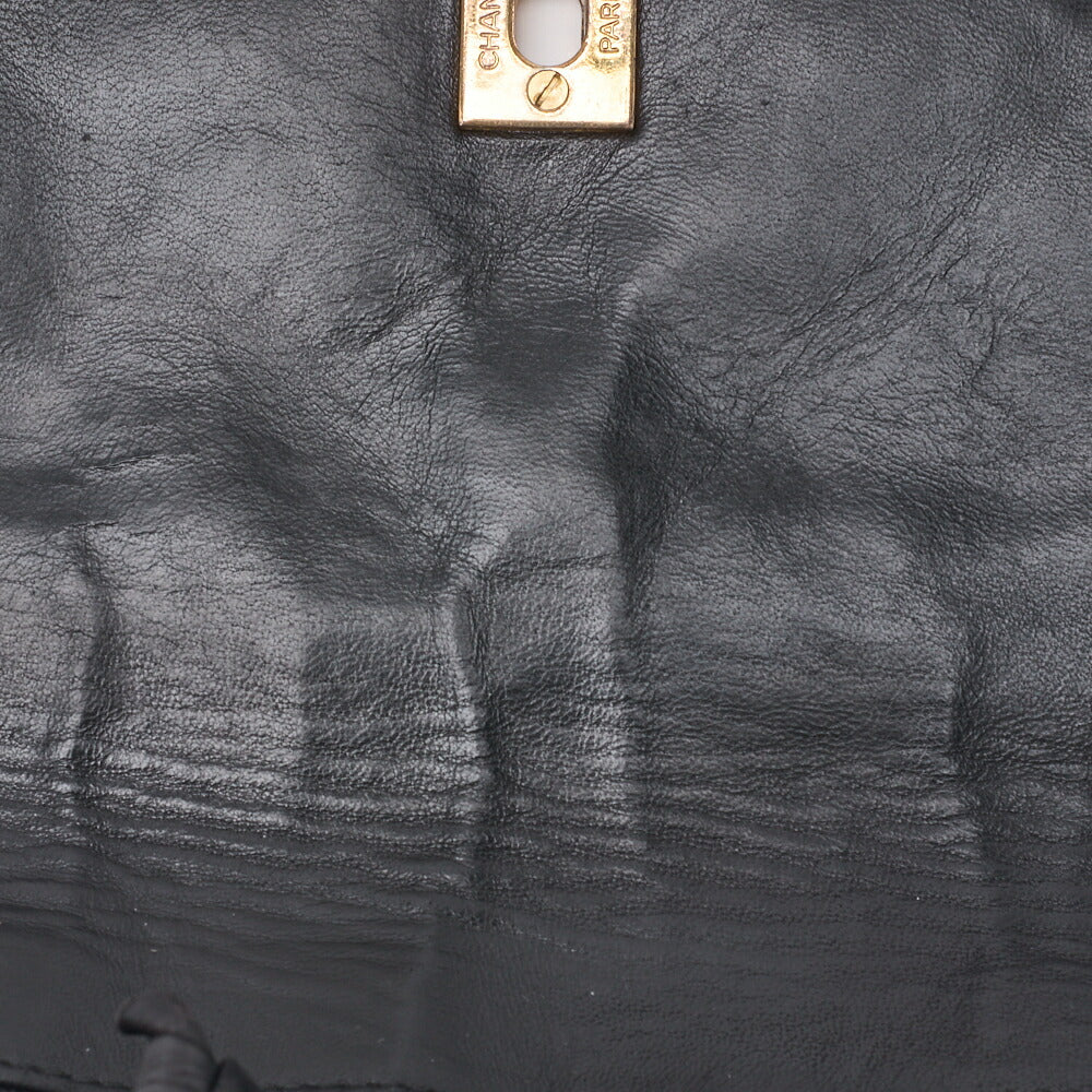 CHANEL Chain Backpack Bag, Matelasse Outside Flap Turn Lock, Lambskin, Black, Gold-Tone Hardware, Pre-Owned - Vintage La Charme