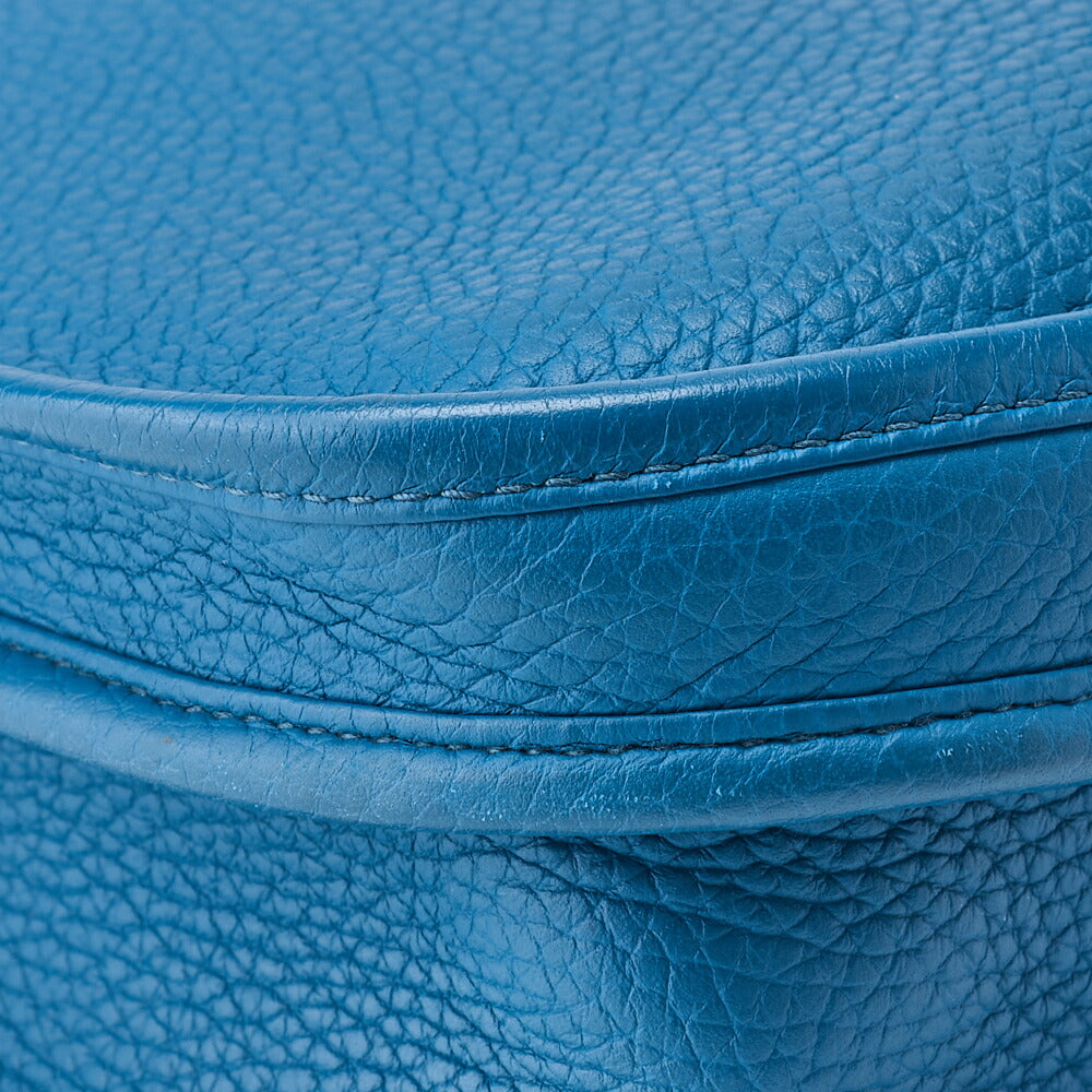 HERMES Shoulder Bag, Evelyn PM 3 Trois, Tryon Clemence, Turquoise, Silver-Tone Hardware, Pre-Owned - Vintage La Charme