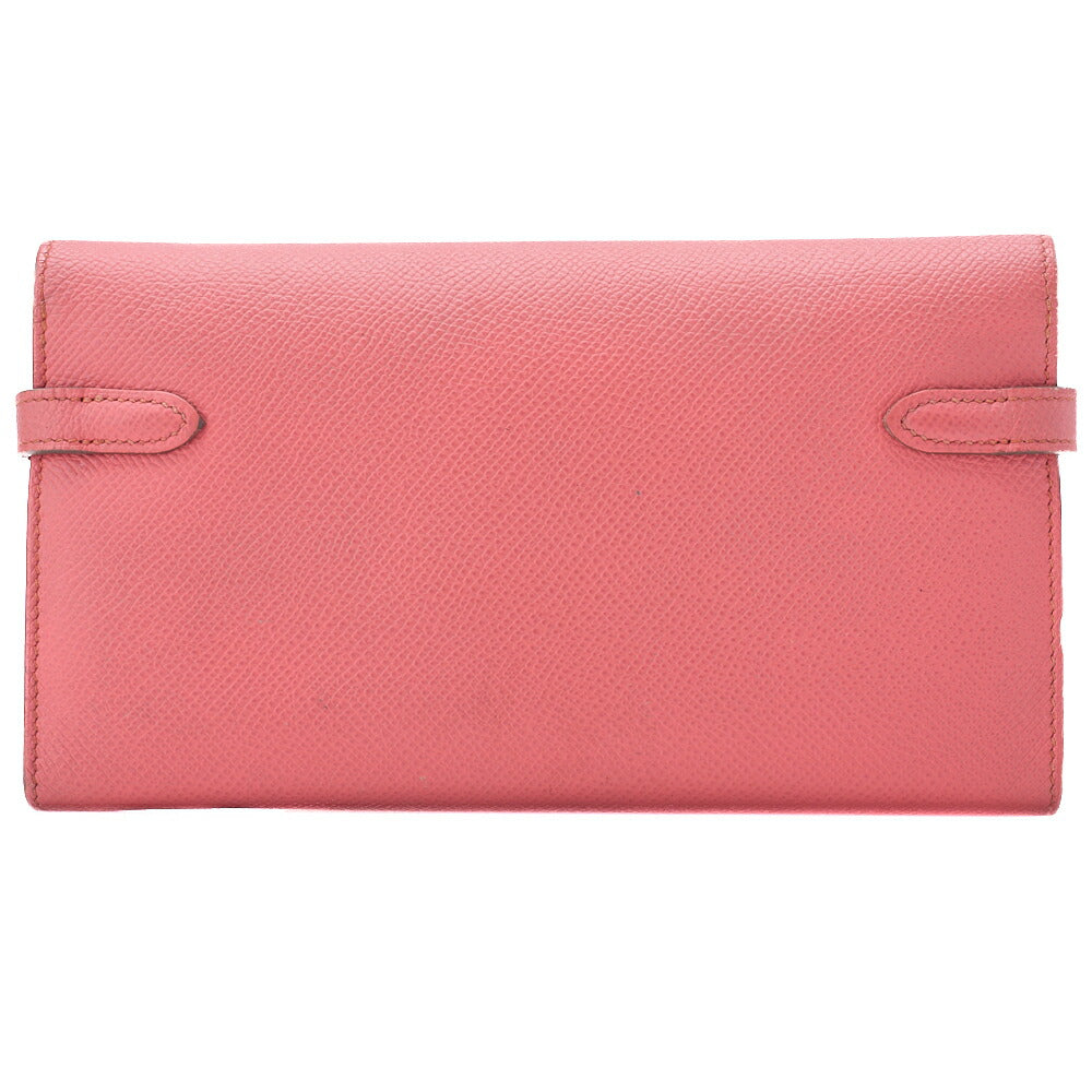 HERMES Kelly Wallet 2 Fold Long Wallet Epson Crevette Gold-Tone Hardware Pre-Owned - Vintage La Charme