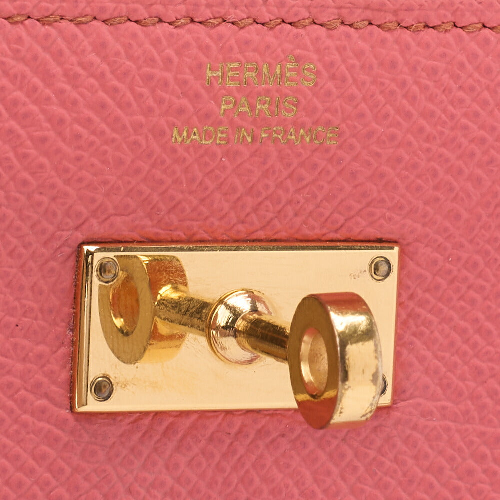 HERMES Kelly Wallet 2 Fold Long Wallet Epson Crevette Gold-Tone Hardware Pre-Owned - Vintage La Charme