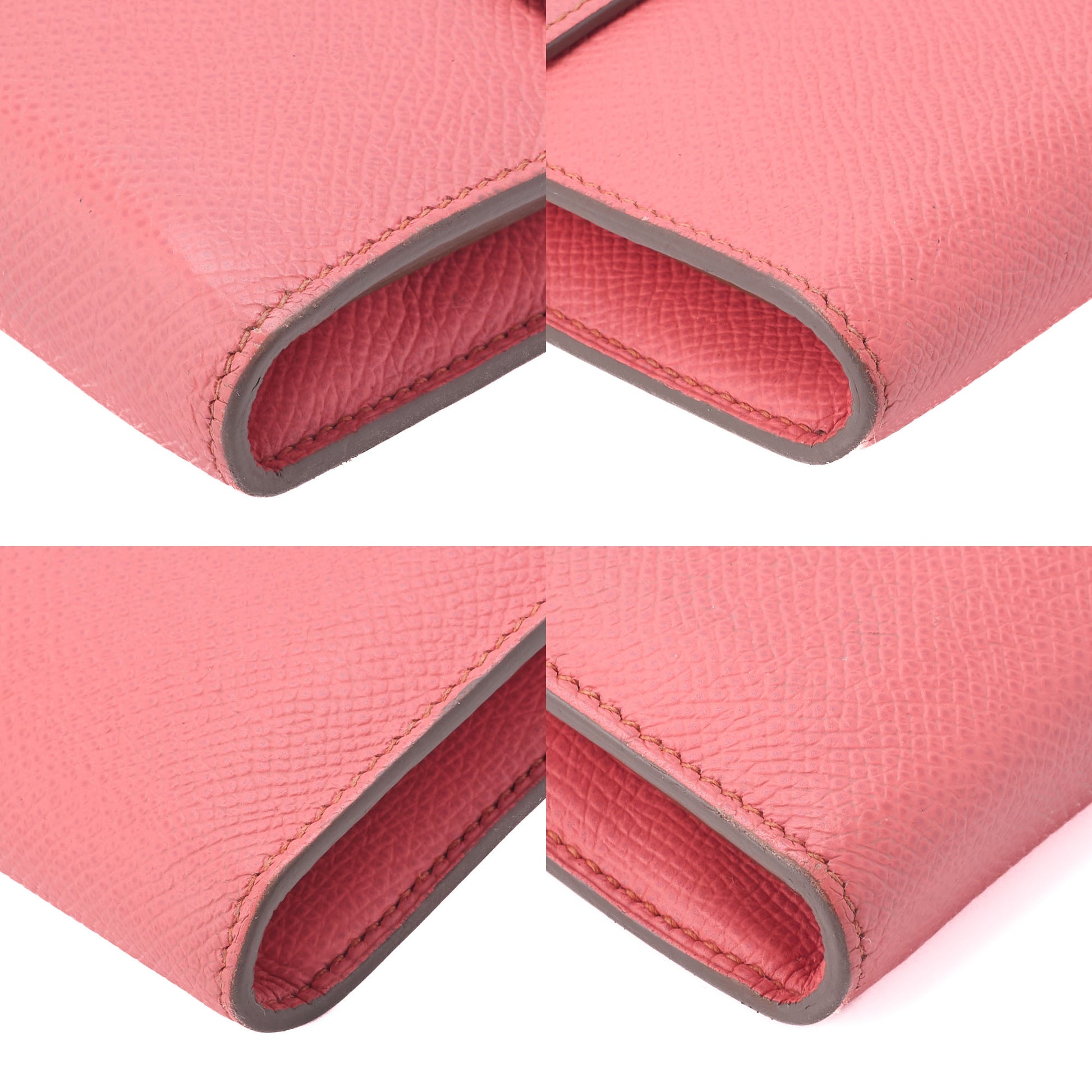 HERMES Kelly Wallet 2 Fold Long Wallet Epson Crevette Gold-Tone Hardware Pre-Owned - Vintage La Charme