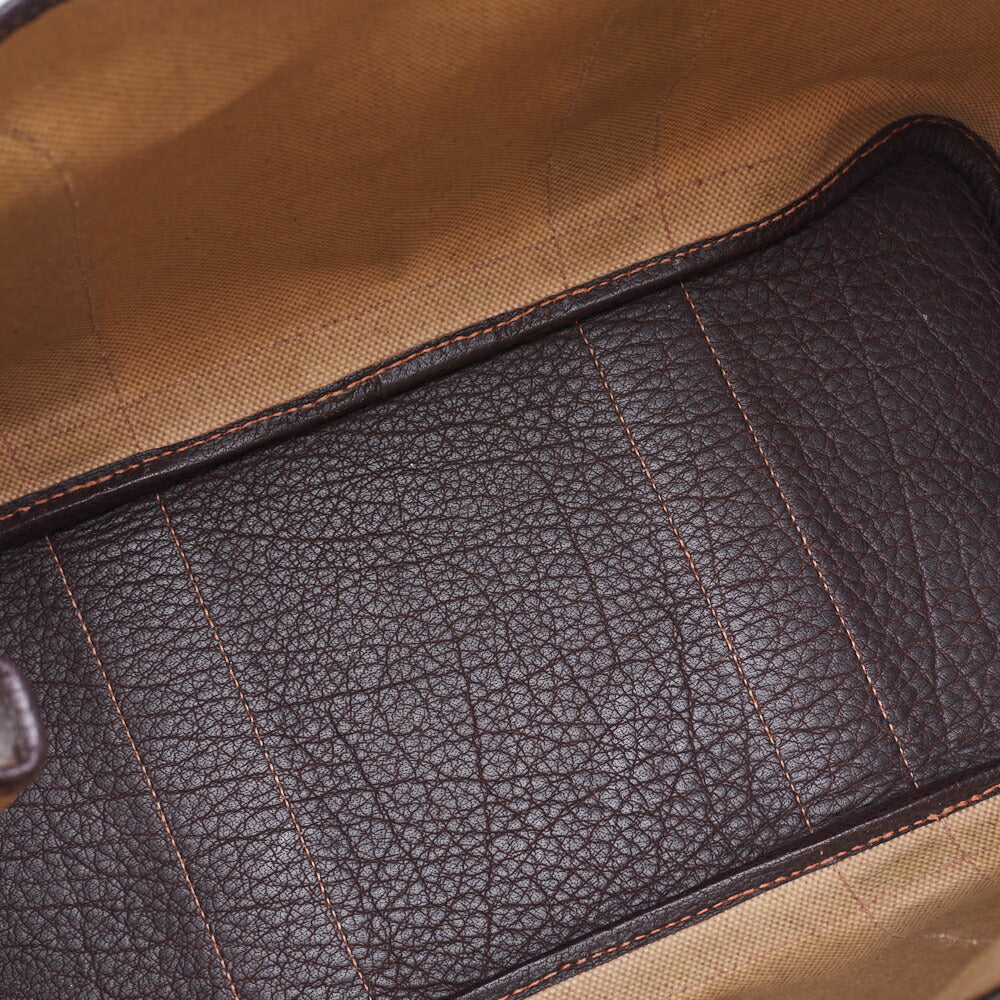 HERMES Garden Party PM Tote Bag, Toile, Ash Brown, Silver-Tone Hardware, Pre-Owned - Vintage La Charme