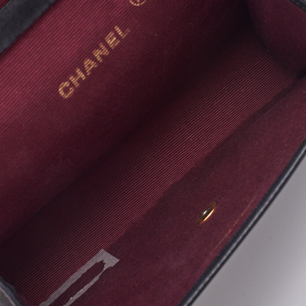 Chanel Shoulder Bag Matelasse Push Lock Lambskin Black Gold-Tone Hardware Pre-Owned - Vintage La Charme
