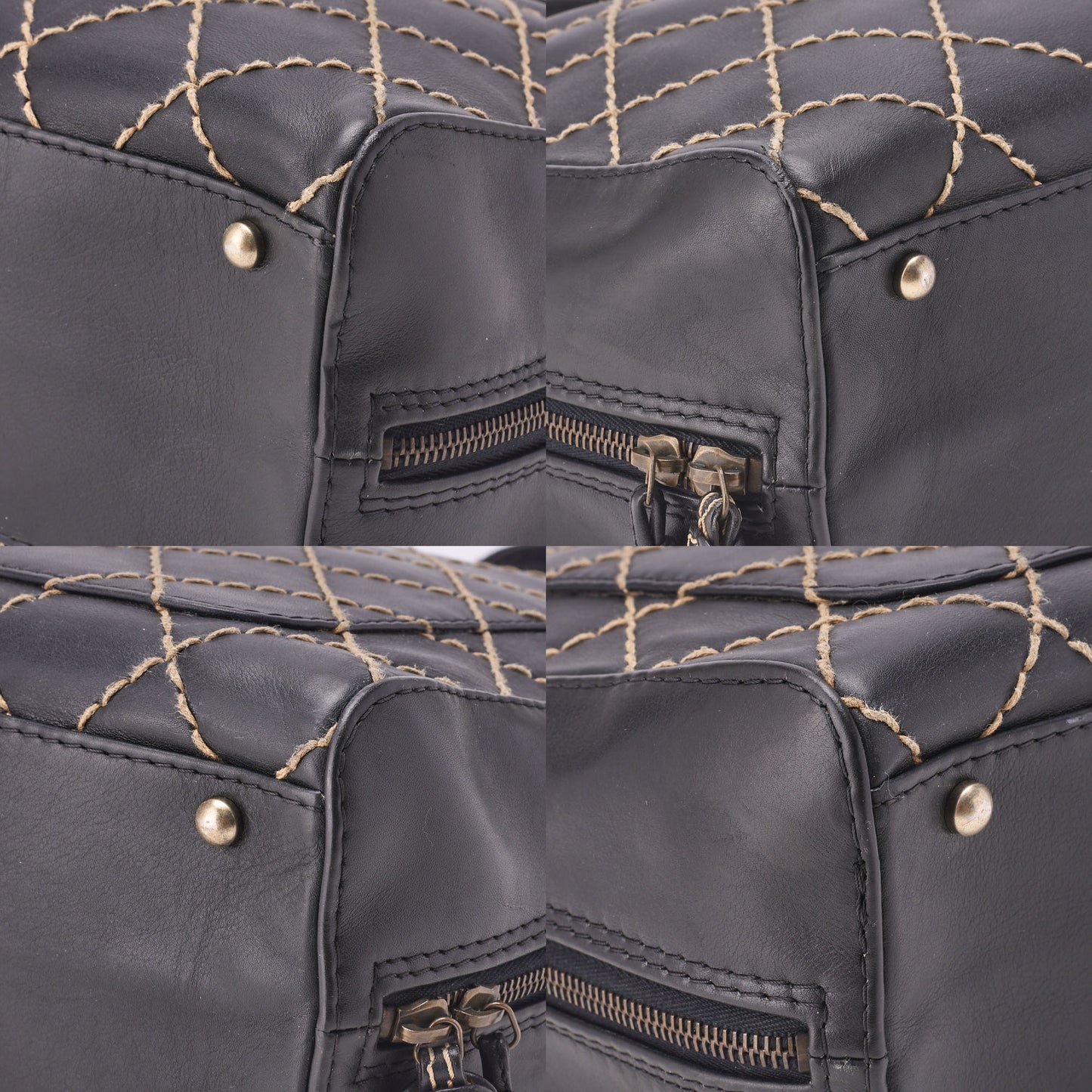 CHANEL Tote Bag, Coco Mark Wild Stitch, Calfskin, Black, Silver-Tone Hardware, Pre-Owned - Vintage La Charme