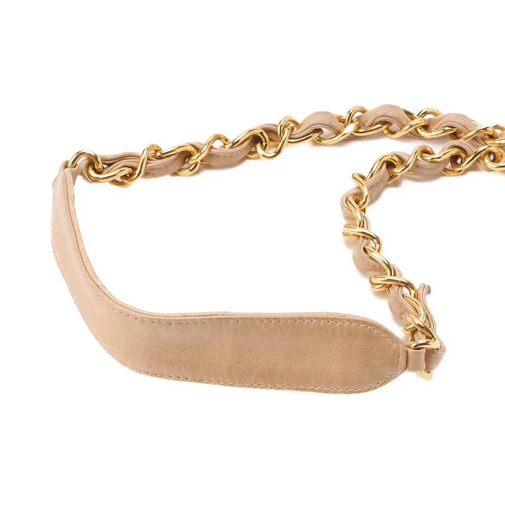 Chanel Shoulder Tote Bag Matelasse Lambskin Beige Gold-Tone Hardware Pre-Owned - Vintage La Charme