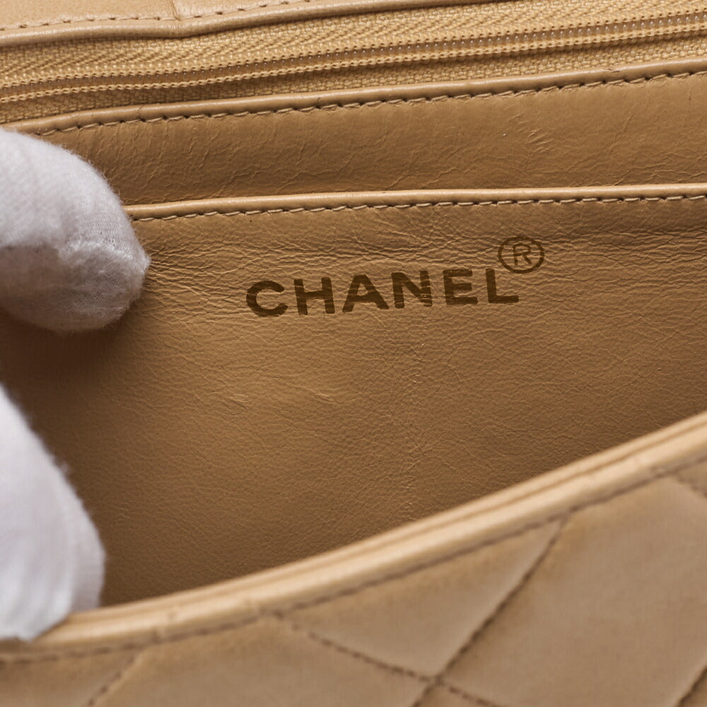 Chanel Shoulder Tote Bag Matelasse Lambskin Beige Gold-Tone Hardware Pre-Owned - Vintage La Charme