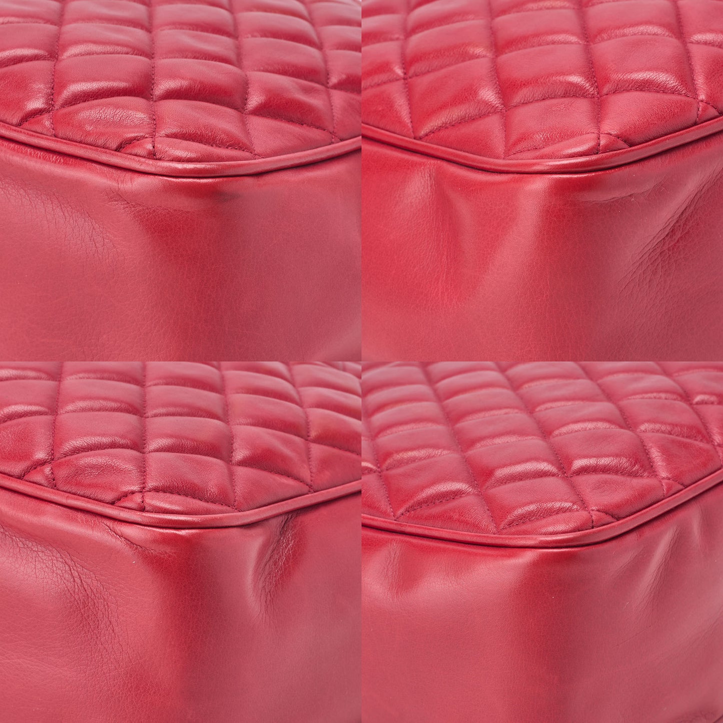 CHANEL Shoulder Bag Tote Bag Matelasse Pro Lambskin Red Gold-Tone Hardware Pre-Owned - Vintage La Charme