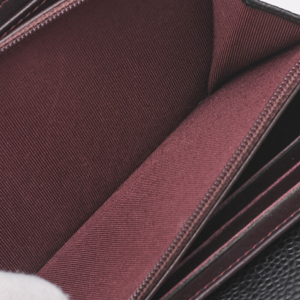 CHANEL Bi-fold Long Wallet Matelasse Caviar Skin Black Silver-Tone Hardware Pre-Owned - Vintage La Charme