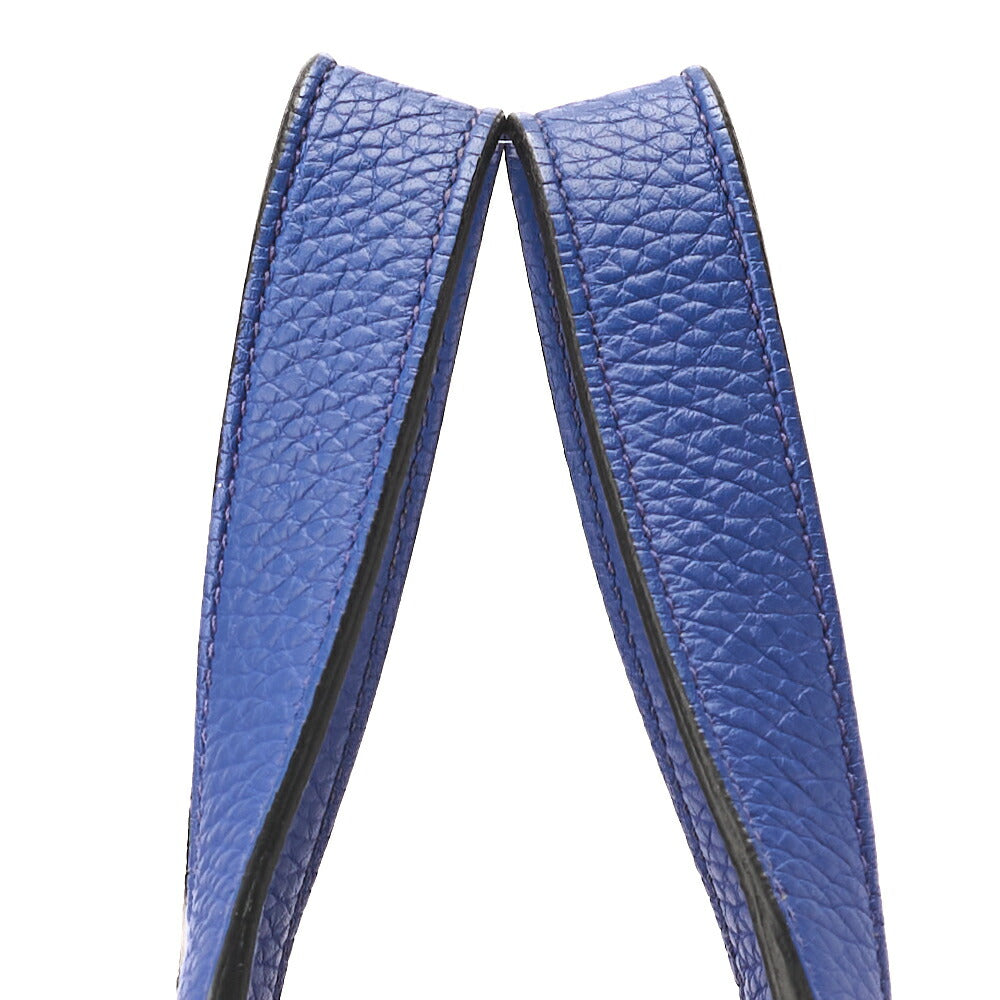 HERMES Picotin Lock PM Handbag Tryon Clemence Blue Royal Silver-Tone Hardware Pre-Owned - Vintage La Charme