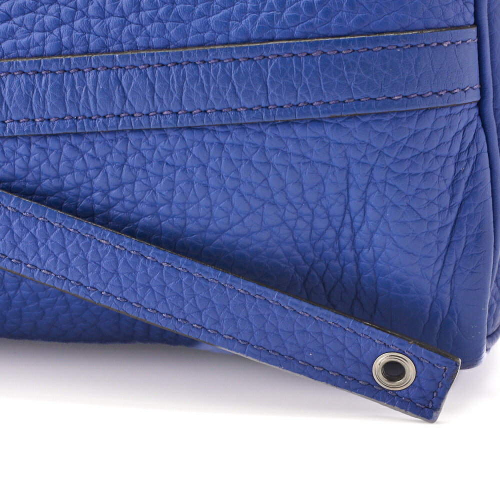 HERMES Picotin Lock PM Handbag Tryon Clemence Blue Royal Silver-Tone Hardware Pre-Owned - Vintage La Charme