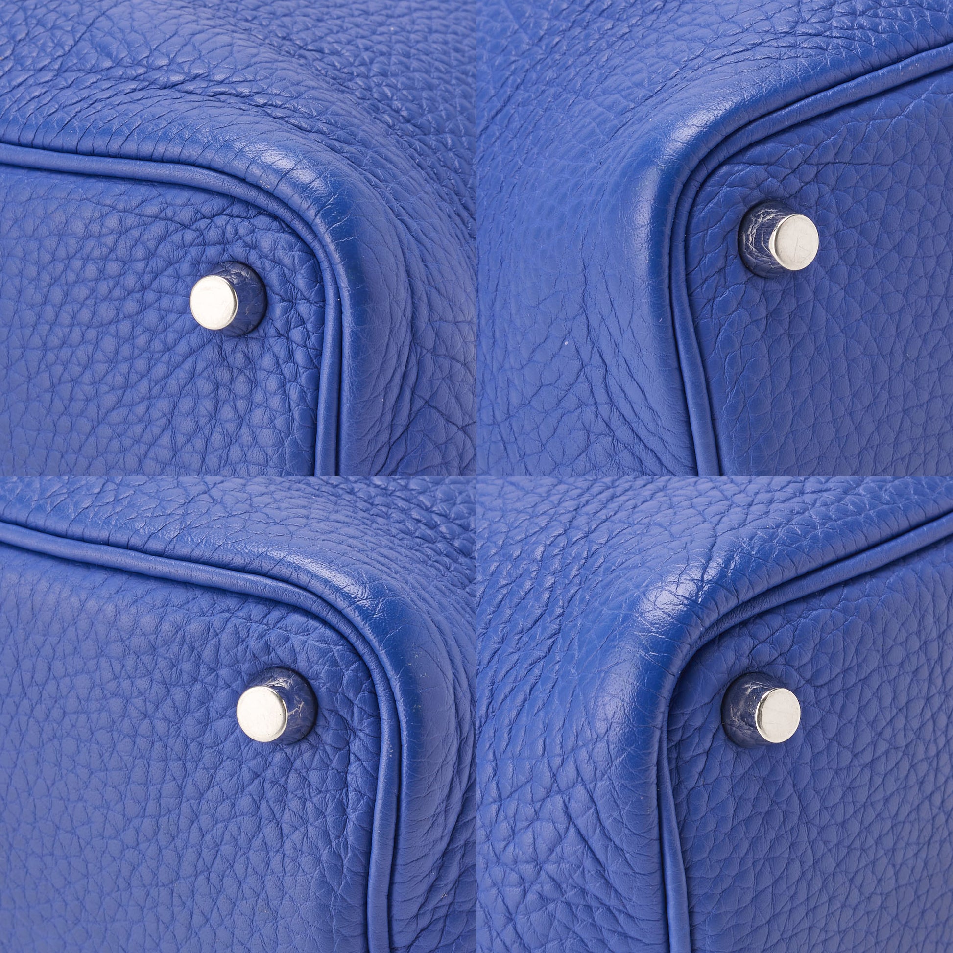 HERMES Picotin Lock PM Handbag Tryon Clemence Blue Royal Silver-Tone Hardware Pre-Owned - Vintage La Charme