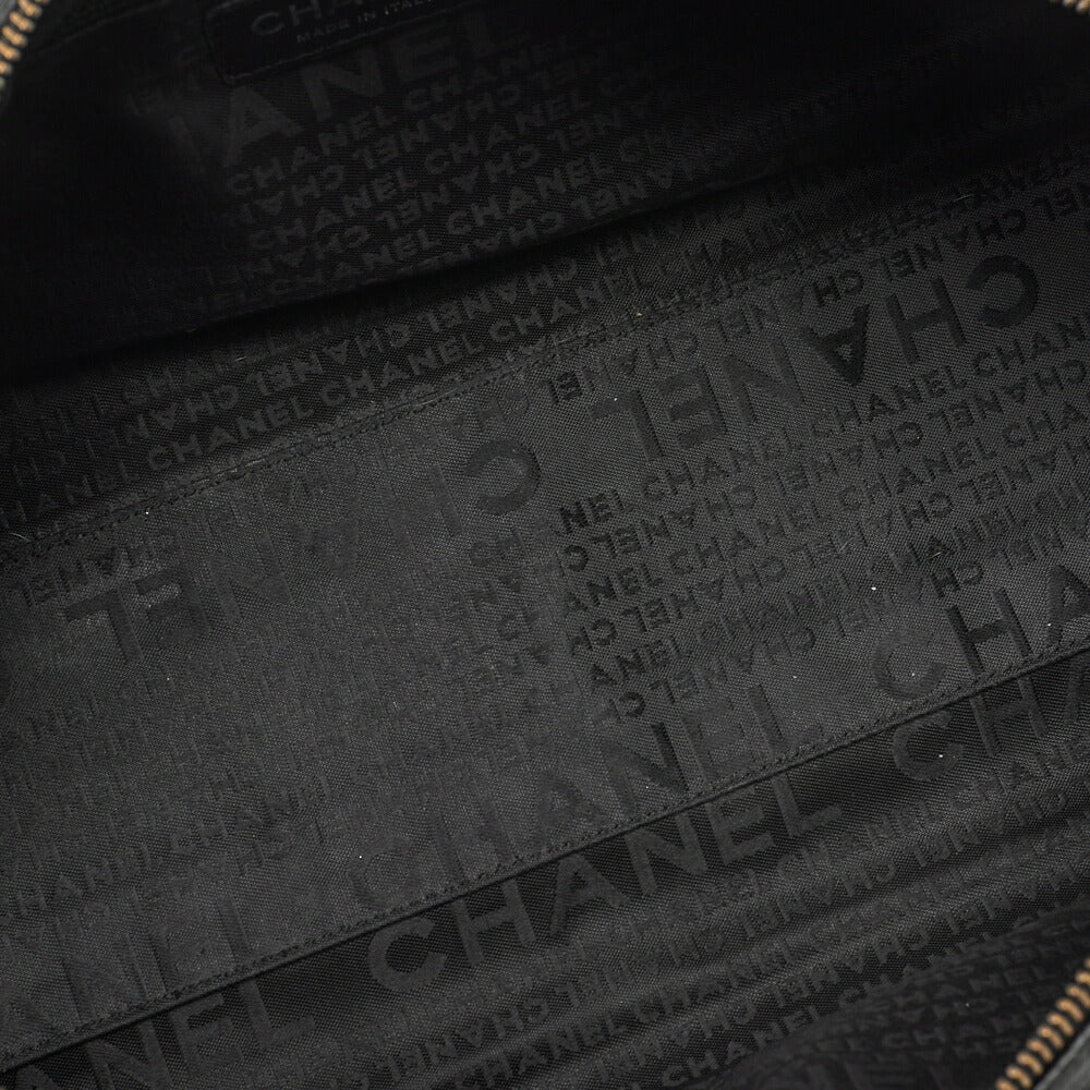 CHANEL Shoulder Bag, Chocolate Bar Logo, Caviar Skin, Black, Silver-Tone Hardware, Pre-Owned - Vintage La Charme