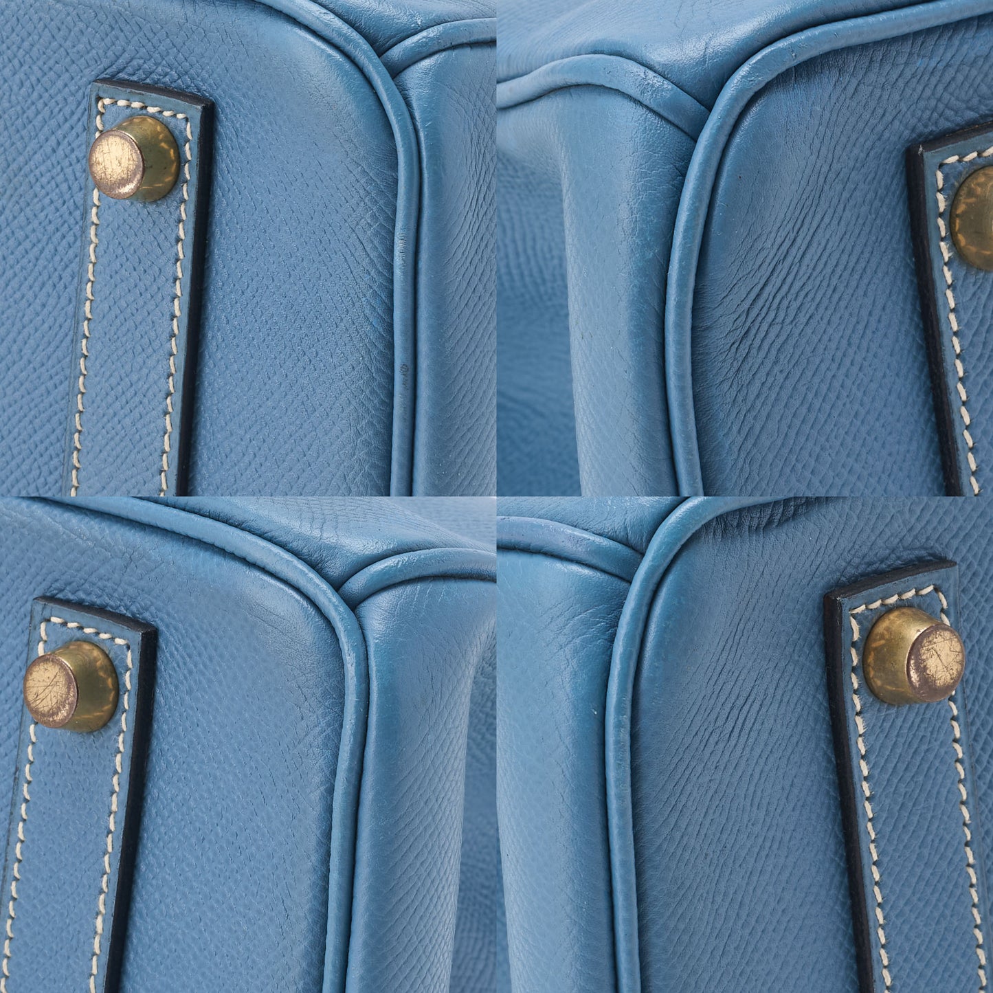 HERMES Birkin 35 Handbag Epson, Blue Jean, Gold-Tone Hardware, Pre-Owned - Vintage La Charme