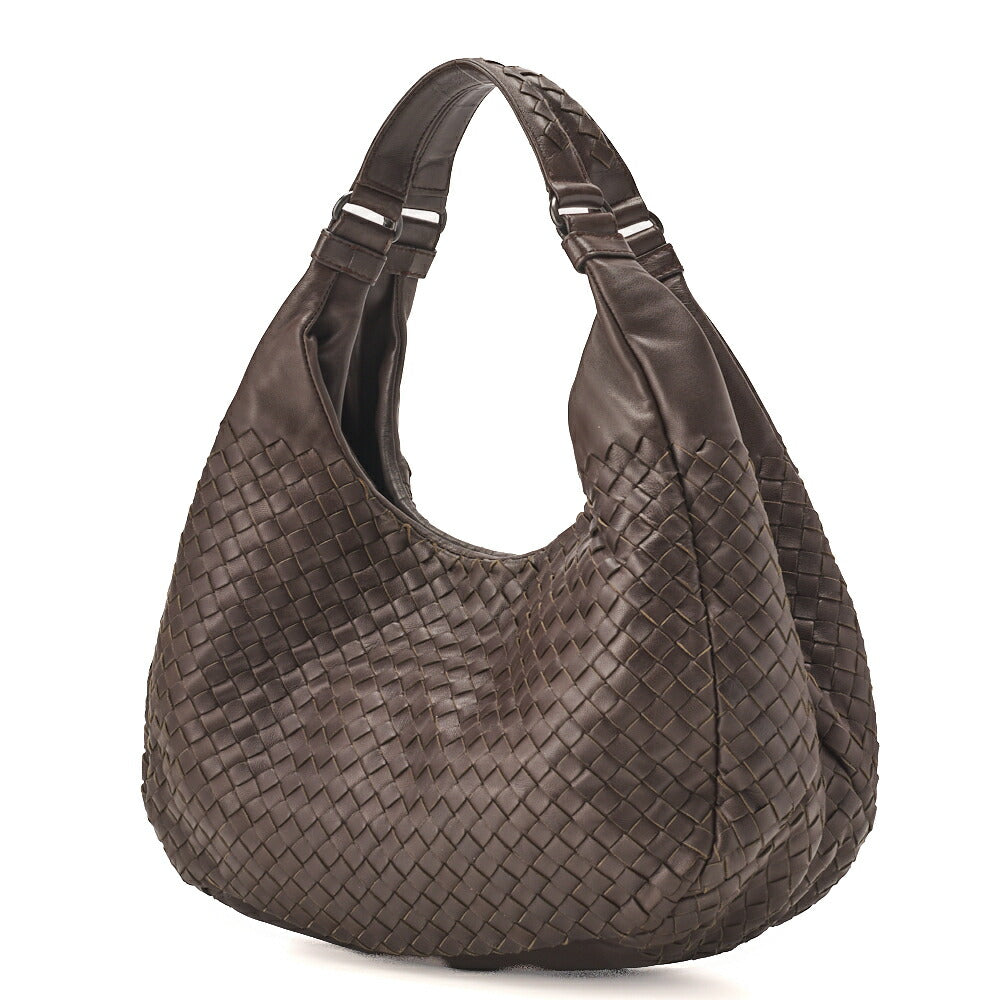 Bottega Veneta Shoulder Tote Bag Intrecciato Lambskin Brown Gold-Tone Hardware Pre-Owned - Vintage La Charme