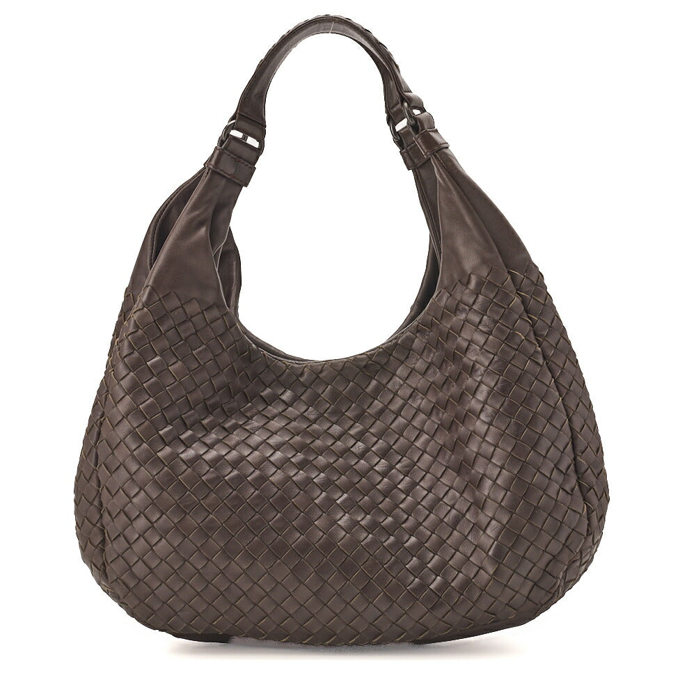 Bottega Veneta Shoulder Tote Bag Intrecciato Lambskin Brown Gold-Tone Hardware Pre-Owned - Vintage La Charme