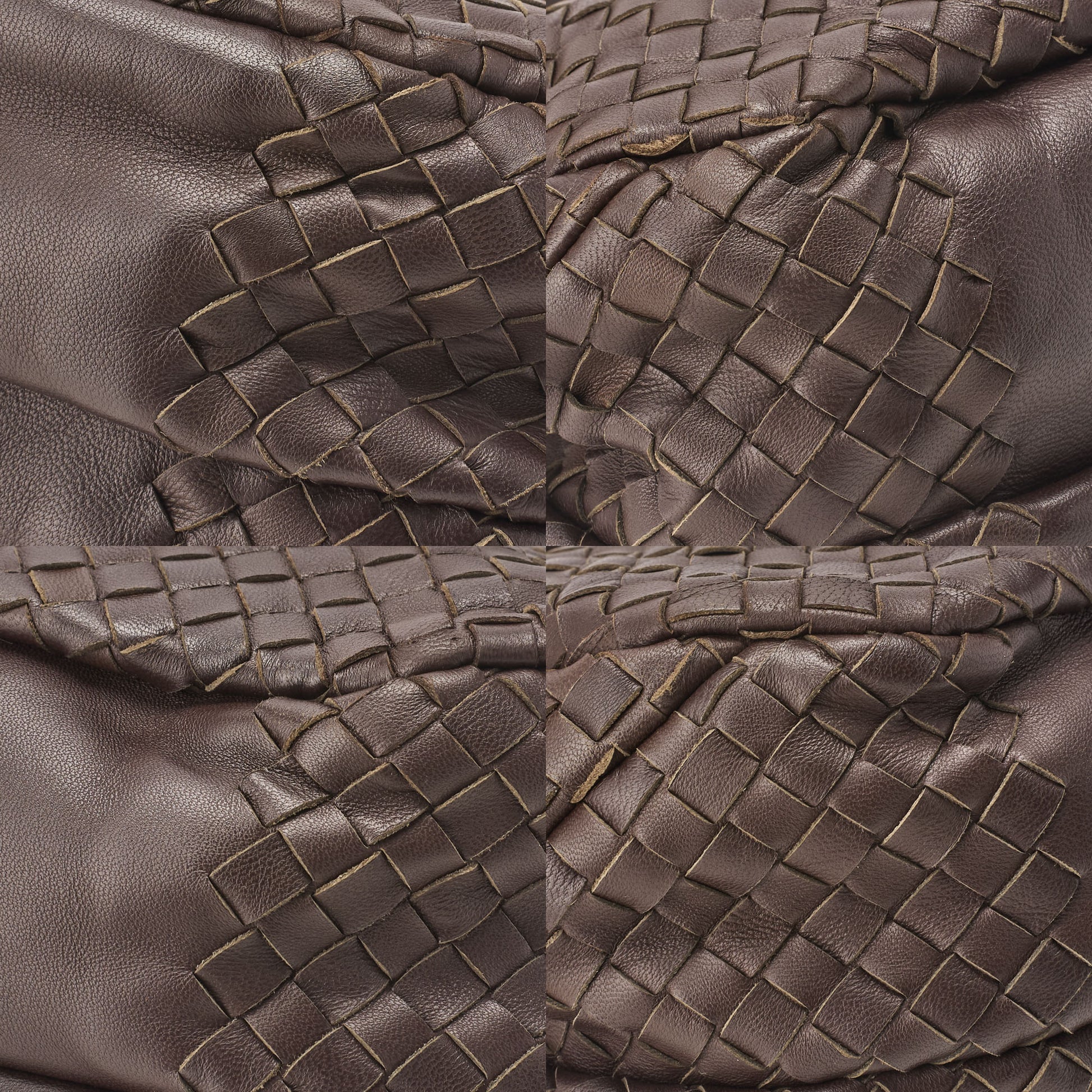 Bottega Veneta Shoulder Tote Bag Intrecciato Lambskin Brown Gold-Tone Hardware Pre-Owned - Vintage La Charme