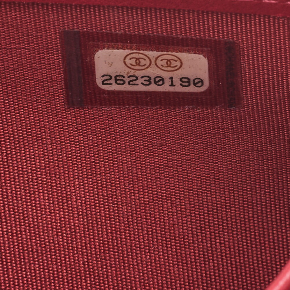 Chanel Bi-Fold Long Wallet V Stitch Lambskin Red Gold-Tone Hardware Pre-Owned - Vintage La Charme