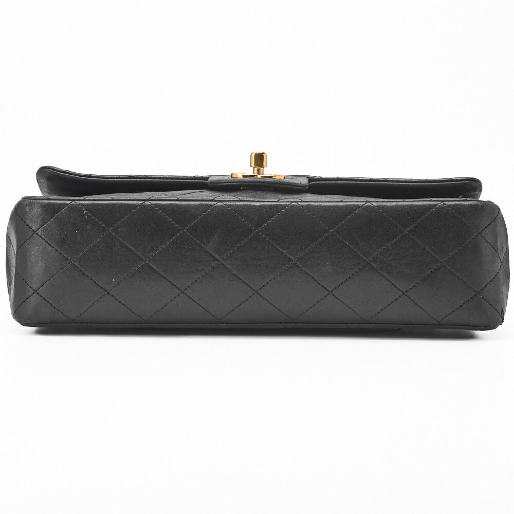 CHANEL Chain Shoulder Bag Matelasse Double Flap Lambskin Black Gold-Tone Hardware Pre-Owned - Vintage La Charme