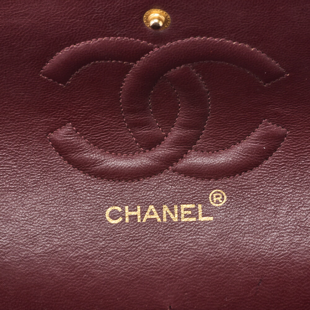 CHANEL Chain Shoulder Bag Matelasse Double Flap Lambskin Black Gold-Tone Hardware Pre-Owned - Vintage La Charme