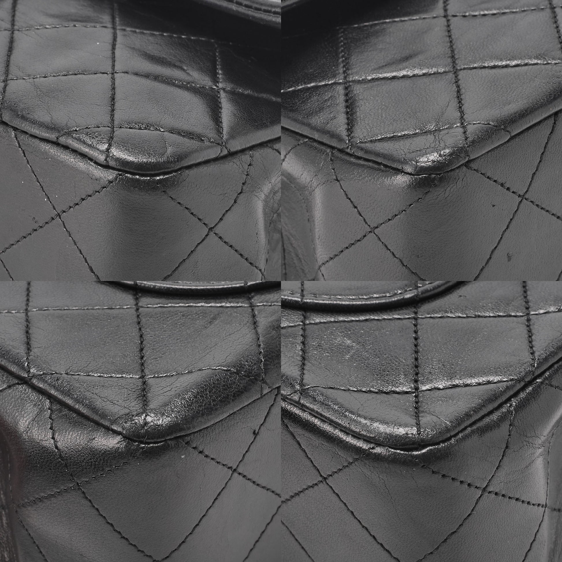 CHANEL Chain Shoulder Bag Matelasse Double Flap Lambskin Black Gold-Tone Hardware Pre-Owned - Vintage La Charme