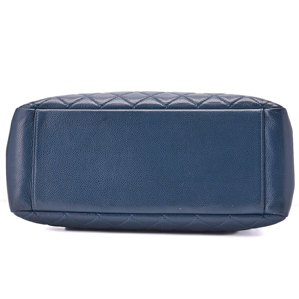 CHANEL Shoulder Bag Tote Bag Matelasse Caviar Skin Navy Silver-Tone Hardware Pre-Owned - Vintage La Charme