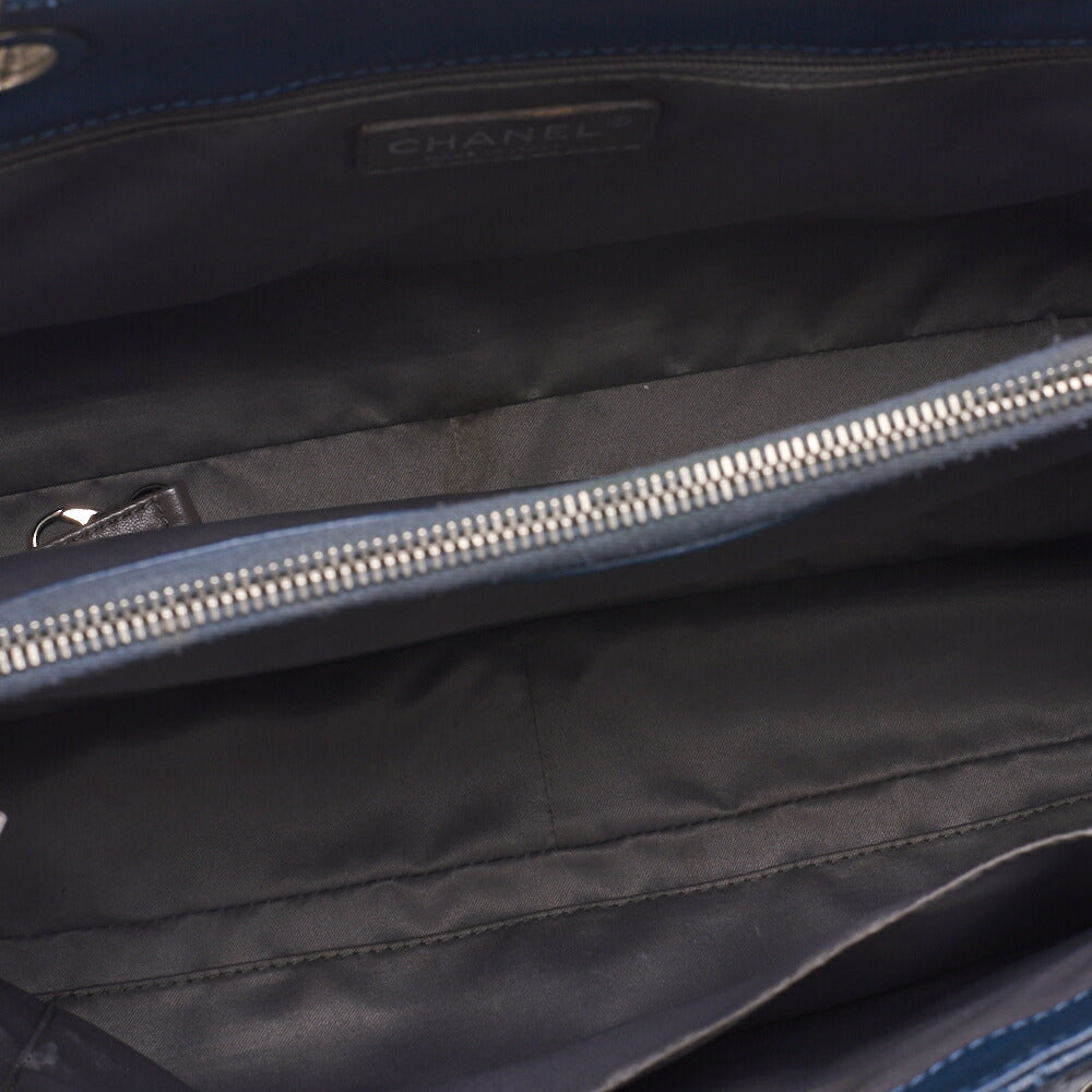 CHANEL Shoulder Bag Tote Bag Matelasse Caviar Skin Navy Silver-Tone Hardware Pre-Owned - Vintage La Charme