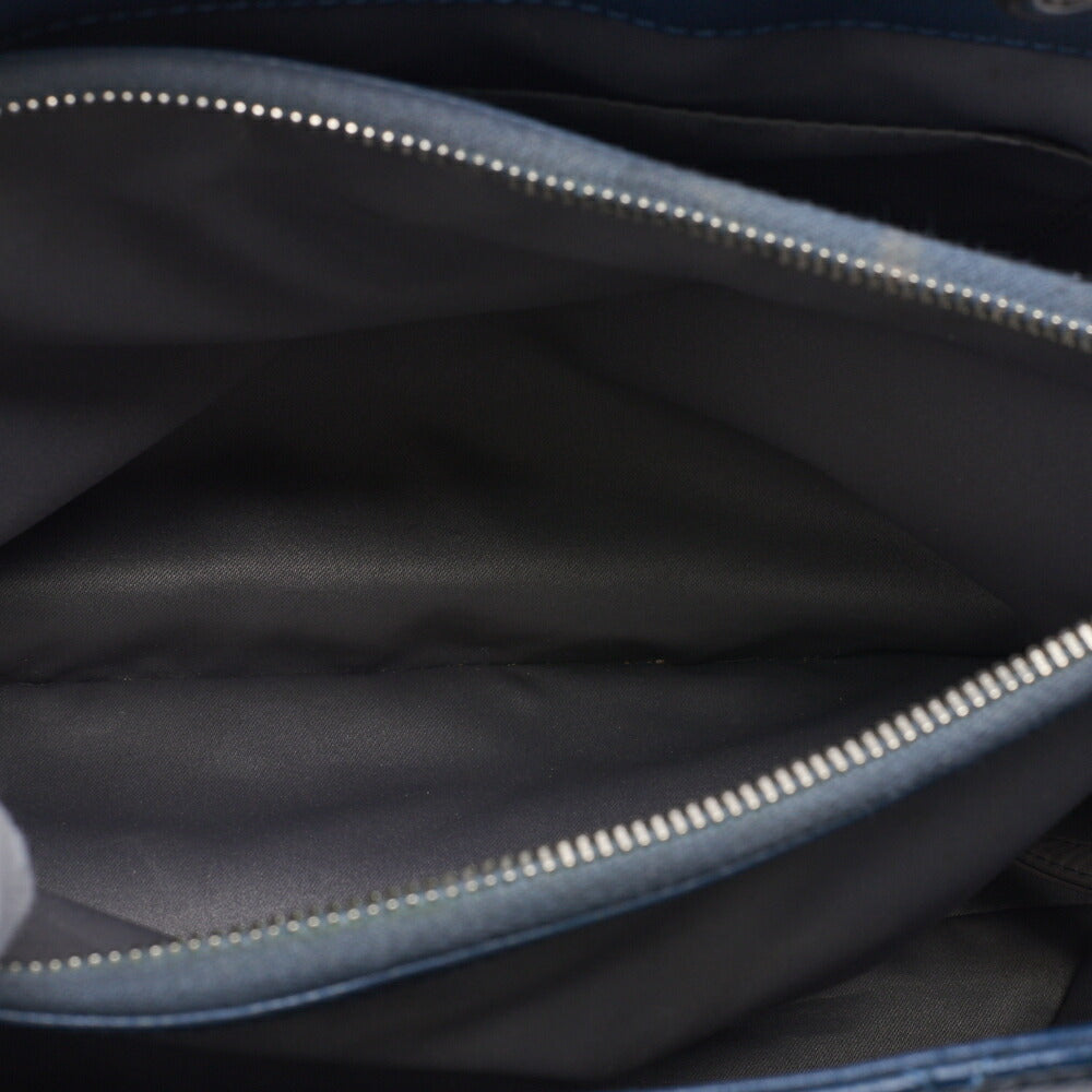 CHANEL Shoulder Bag Tote Bag Matelasse Caviar Skin Navy Silver-Tone Hardware Pre-Owned - Vintage La Charme