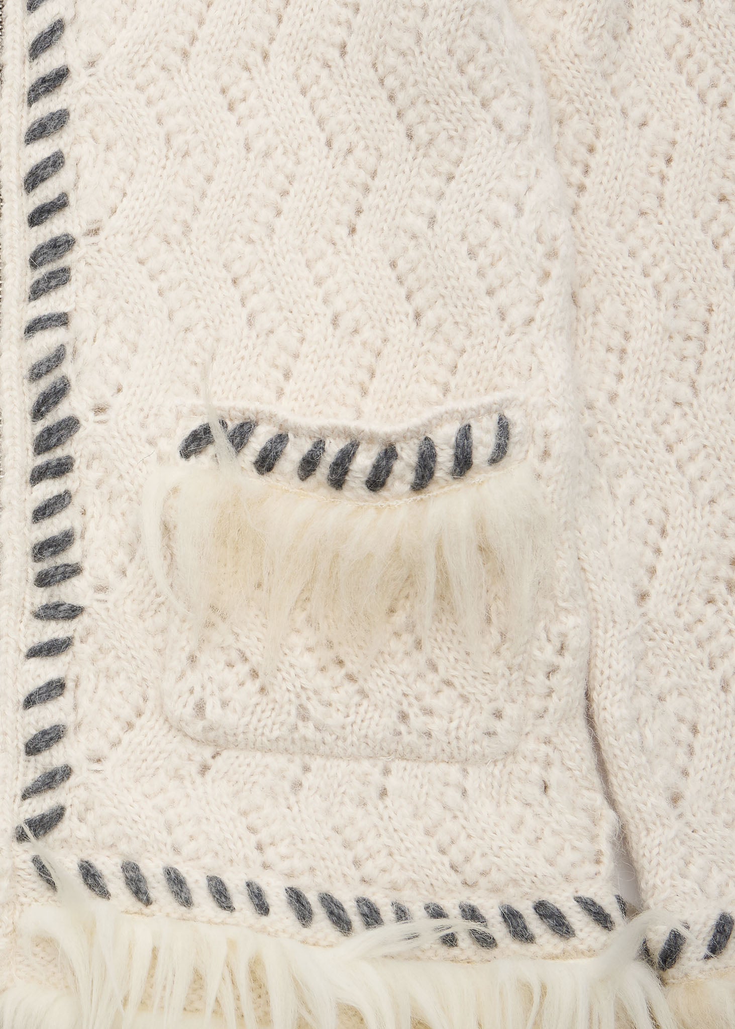 CHANEL Cardigan, Coco Mark, Long Sleeve, Cashmere Blend, Ivory, Pre-Owned - Vintage La Charme