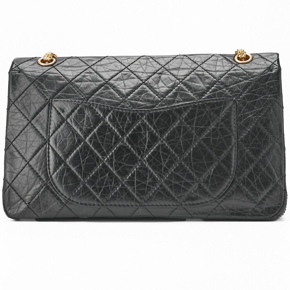 CHANEL Shoulder Bag, Deca Matelasse, Turn Lock, Vintage Calf Leather, Black, Gold-Tone Hardware, Pre-Owned - Vintage La Charme