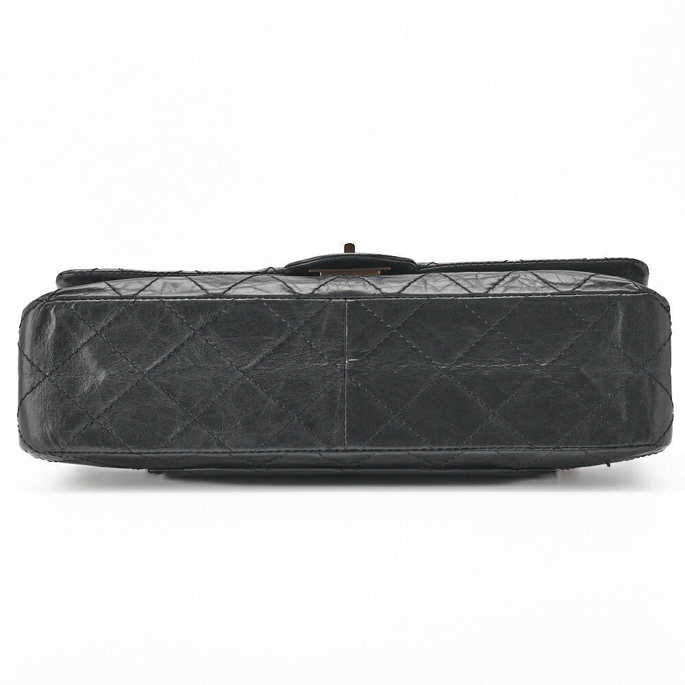 CHANEL Shoulder Bag, Deca Matelasse, Turn Lock, Vintage Calf Leather, Black, Gold-Tone Hardware, Pre-Owned - Vintage La Charme