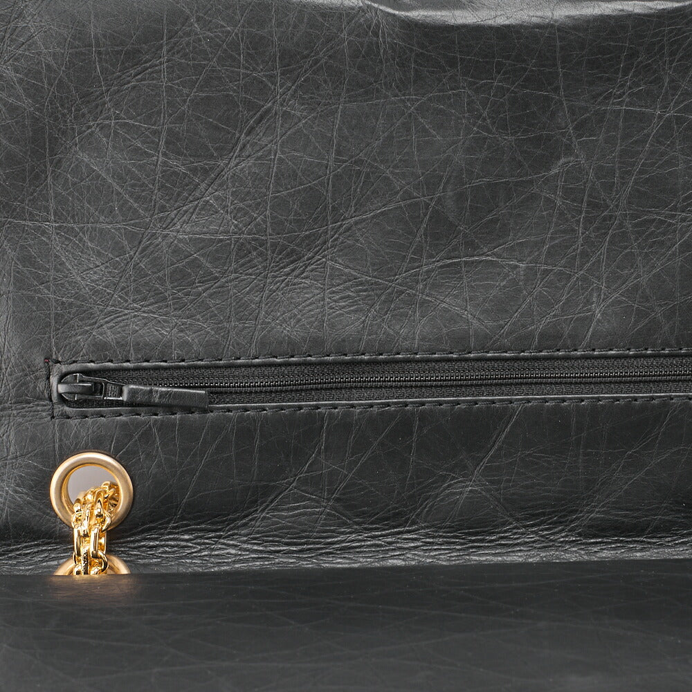 CHANEL Shoulder Bag, Deca Matelasse, Turn Lock, Vintage Calf Leather, Black, Gold-Tone Hardware, Pre-Owned - Vintage La Charme