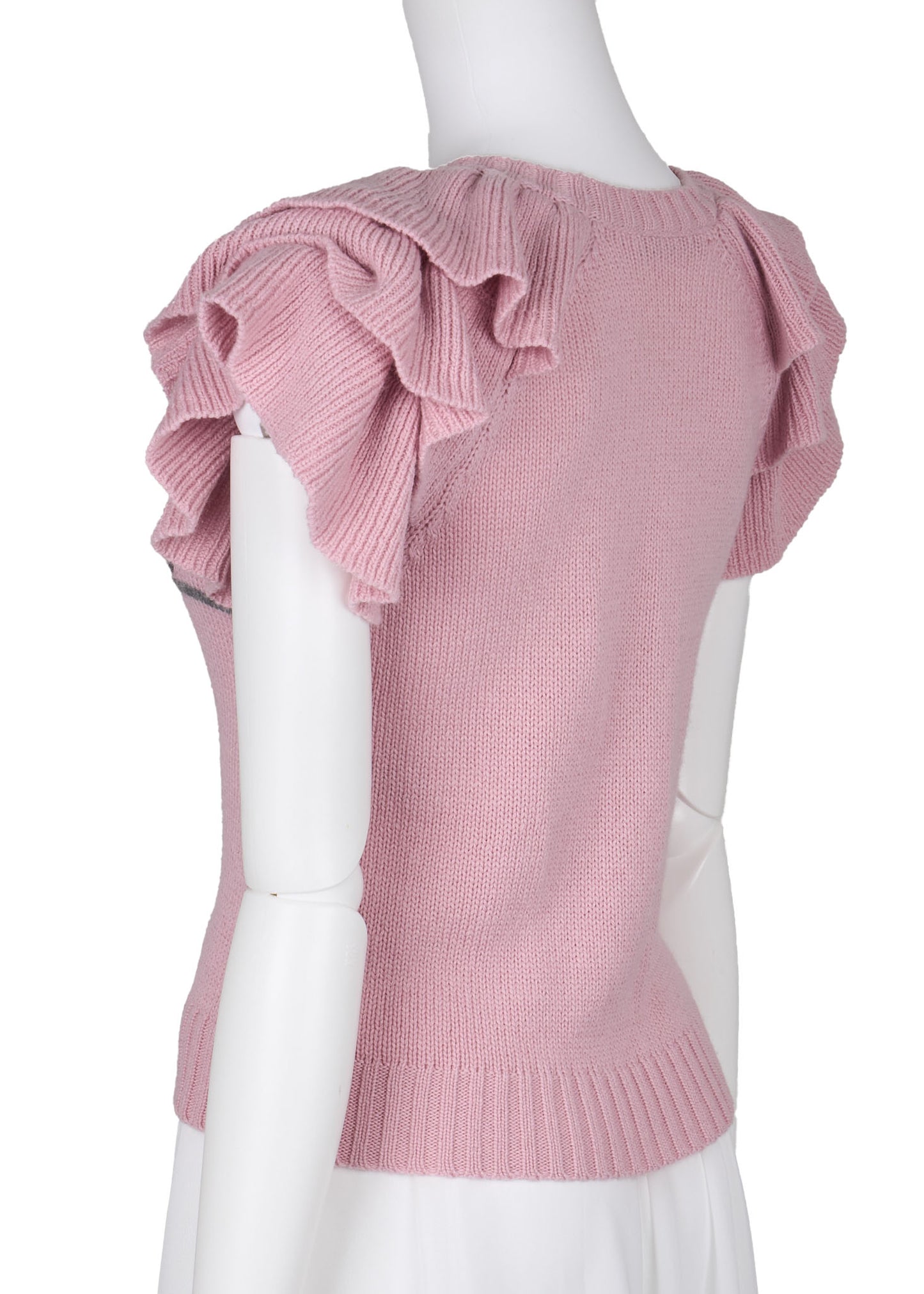 Dior T-Shirt, Cut-and-Sew, Cashmere, Pink, Silver-Tone Hardware, Pre-Owned - Vintage La Charme