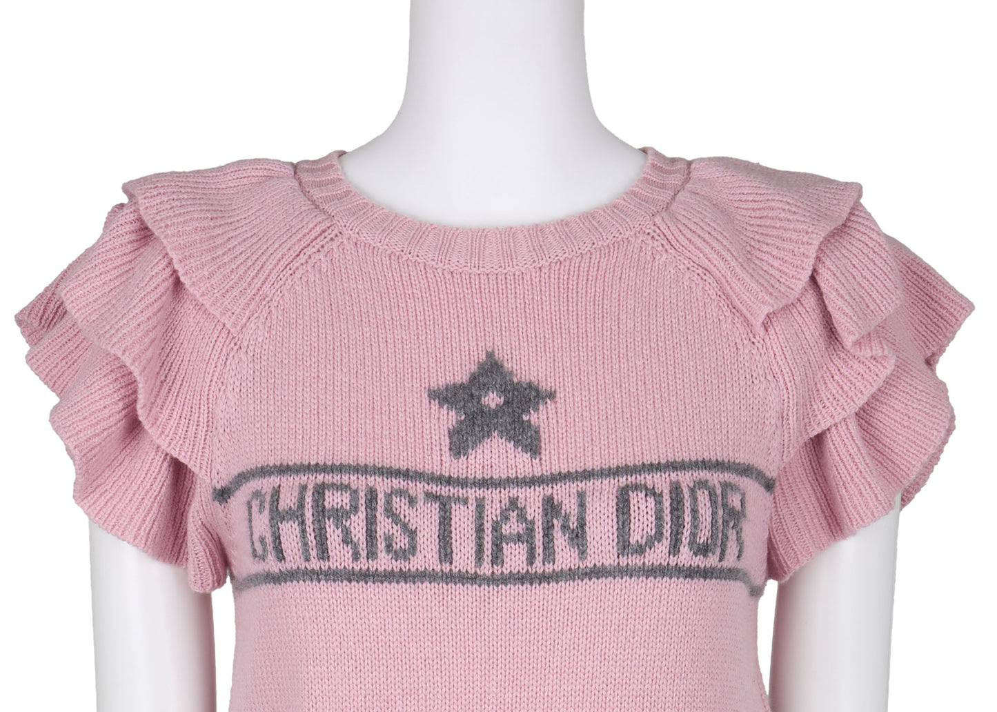 Dior T-Shirt, Cut-and-Sew, Cashmere, Pink, Silver-Tone Hardware, Pre-Owned - Vintage La Charme