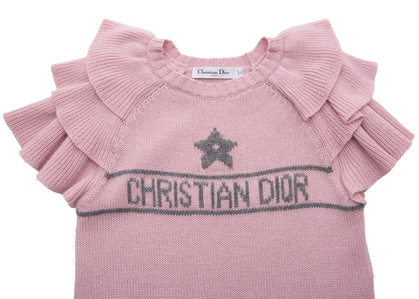 Dior T-Shirt, Cut-and-Sew, Cashmere, Pink, Silver-Tone Hardware, Pre-Owned - Vintage La Charme
