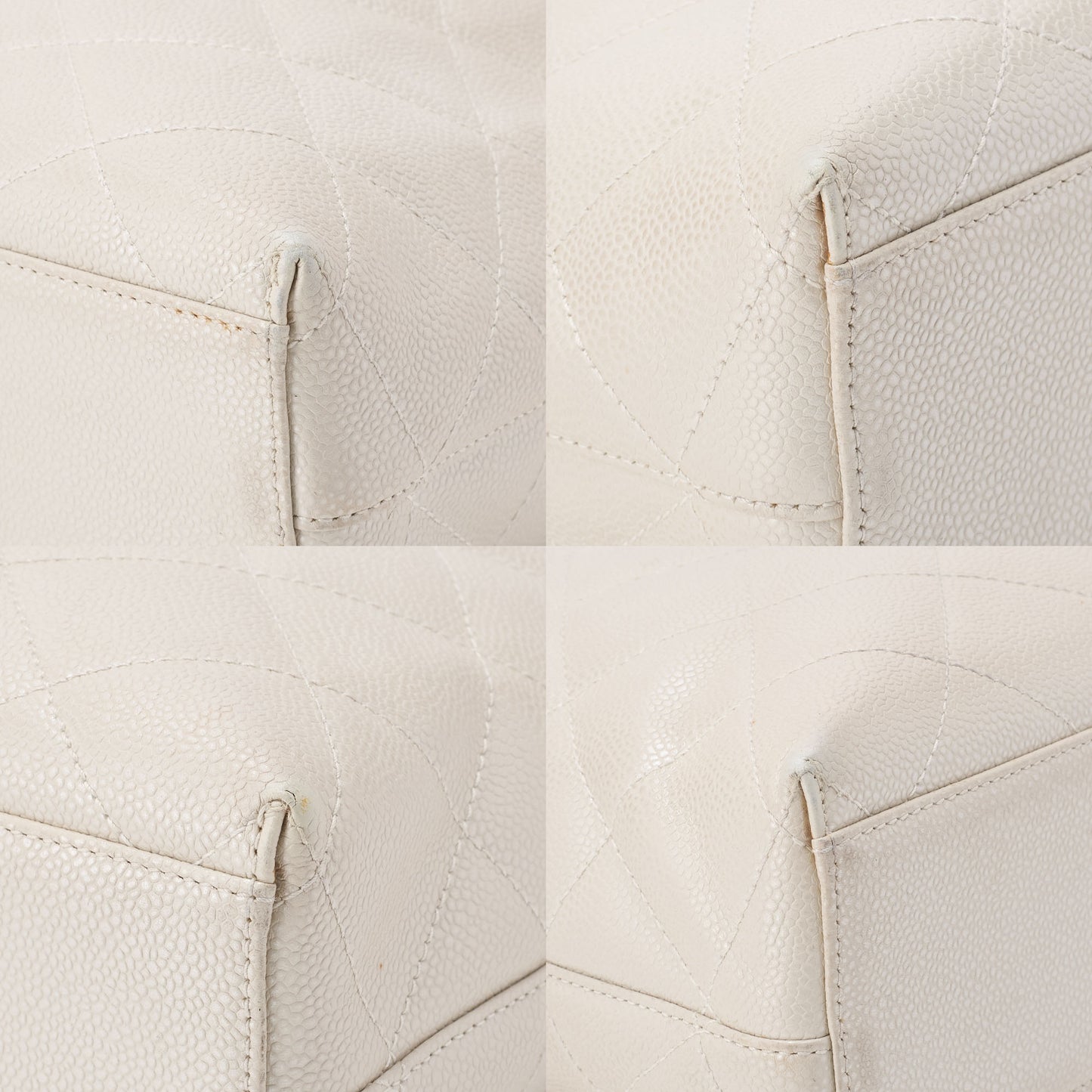 Chanel Shoulder Bag Matelasse Caviar Skin Ivory Gold-Tone Hardware Pre-Owned - Vintage La Charme