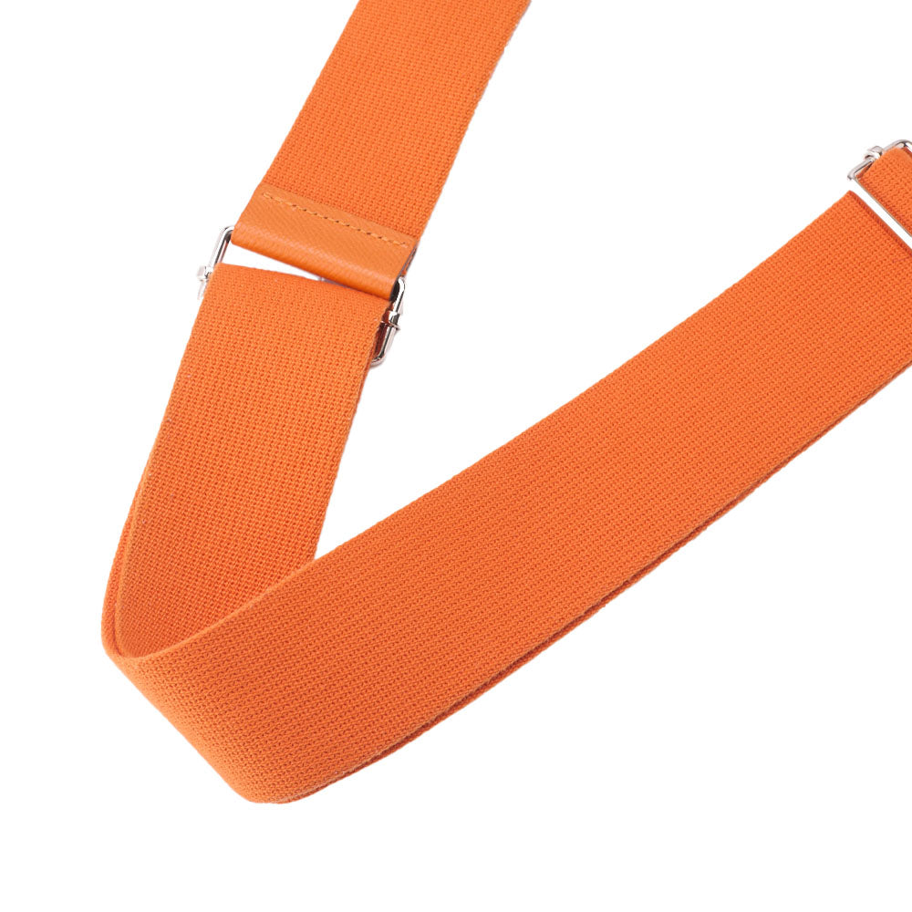 HERMES Evelyn PM 3 Trois Shoulder Bag Epson Leather Orange Silver-Tone Hardware Pre-Owned - Vintage La Charme