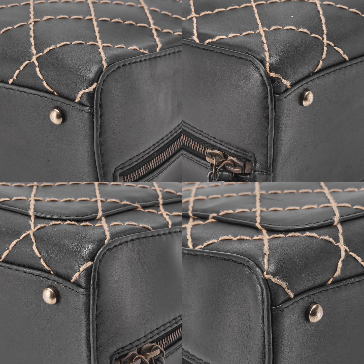 CHANEL Tote Bag, Coco Mark Wild Stitch, Calfskin, Black, Silver-Tone Hardware, Pre-Owned - Vintage La Charme