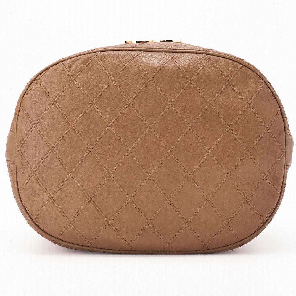 Chanel Shoulder Bag Bikorore Coco Charm Lambskin Beige Gold-Tone Hardware Pre-Owned - Vintage La Charme